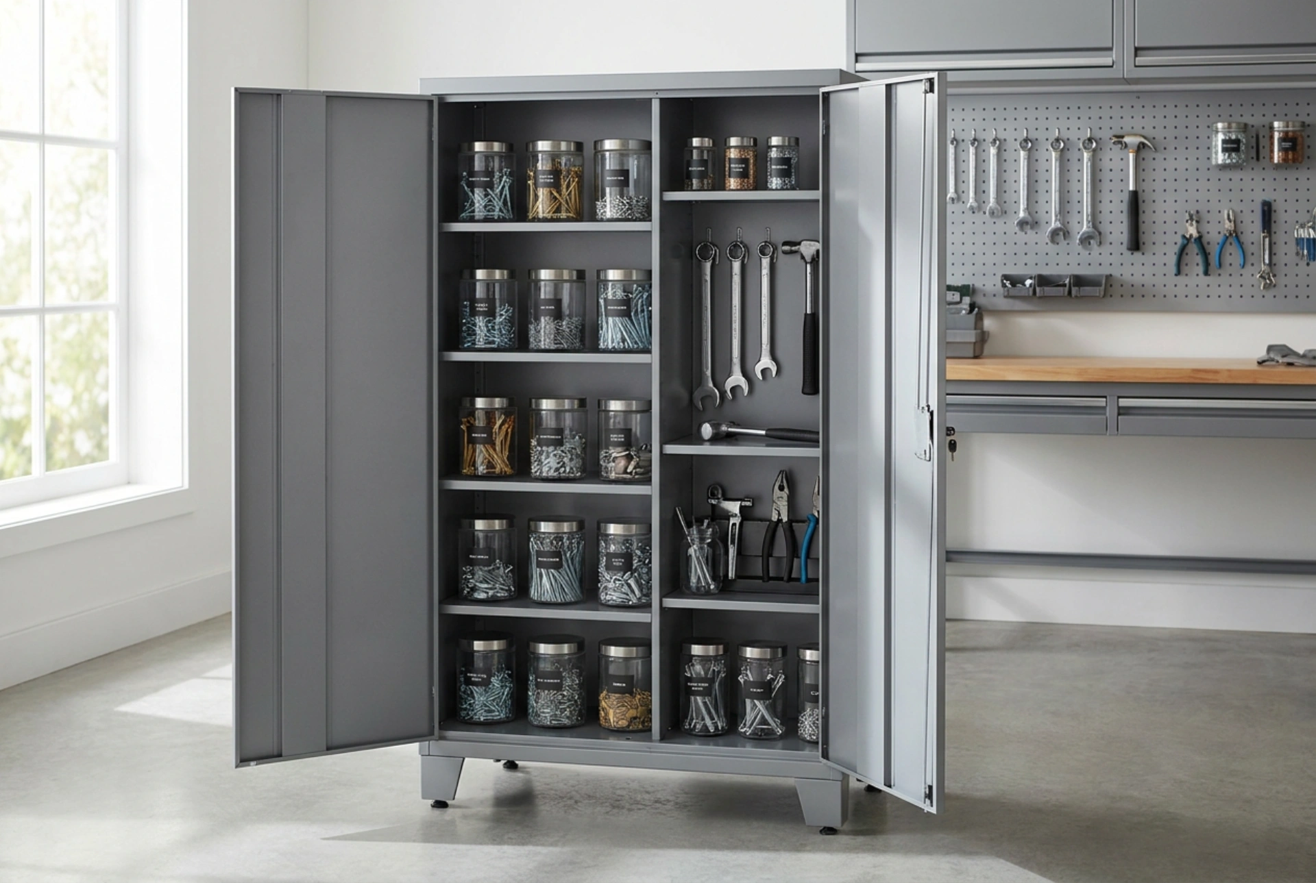 Armadio metallico da garage: guida alla conservazione sicura di attrezzi e prodotti chimici
