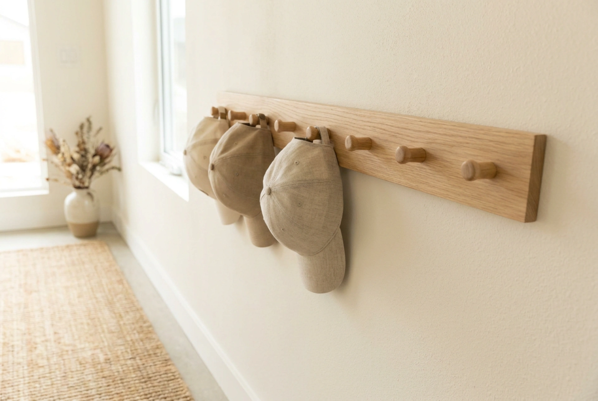 Come conservare i cappellini con visiera sull'appendiabiti senza deformarli