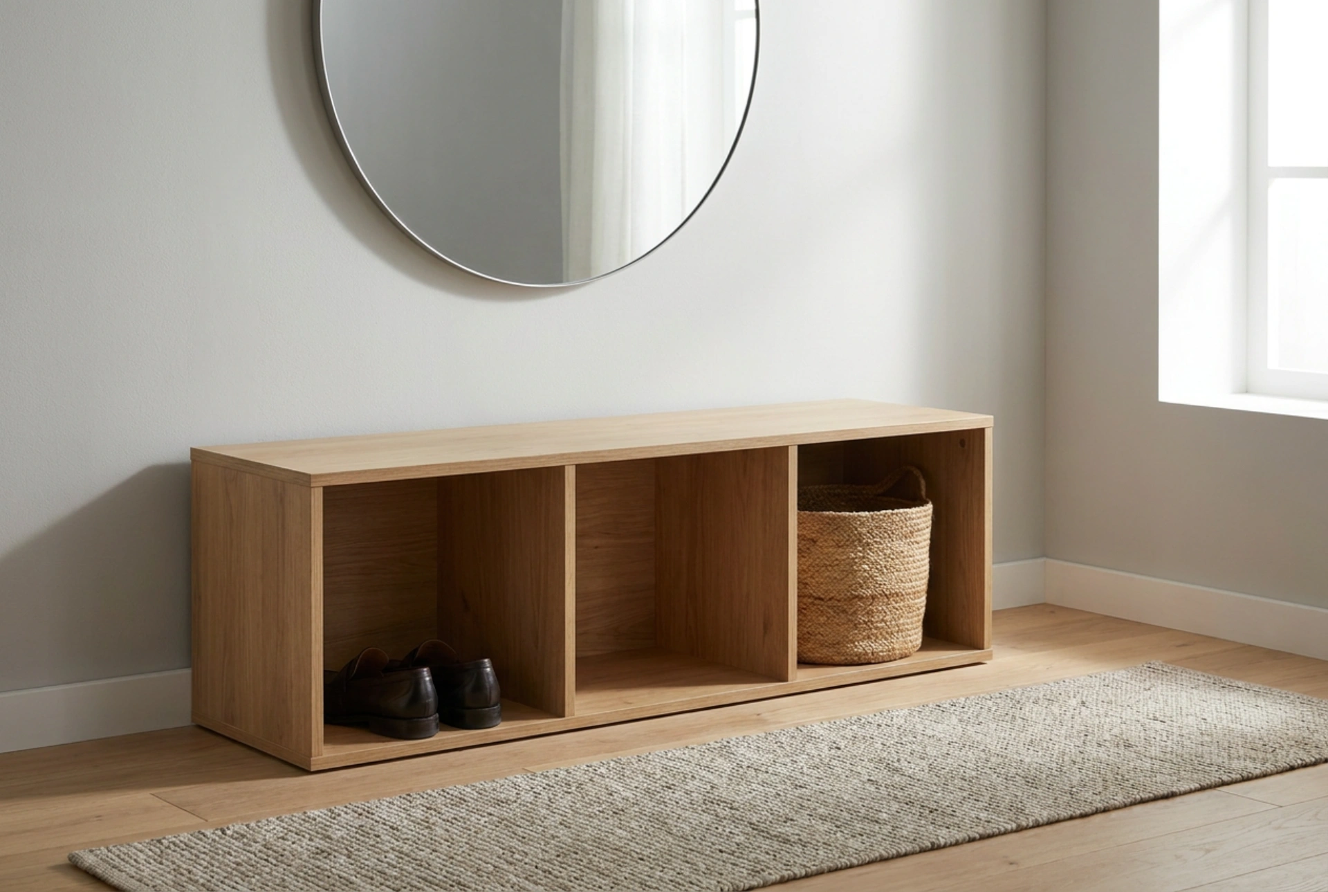 Come una panca con scarpiera organizza scarpe e accessori nell'ingresso