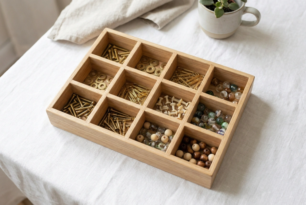 Come utilizzare i contenitori a scomparti per organizzare i piccoli oggetti