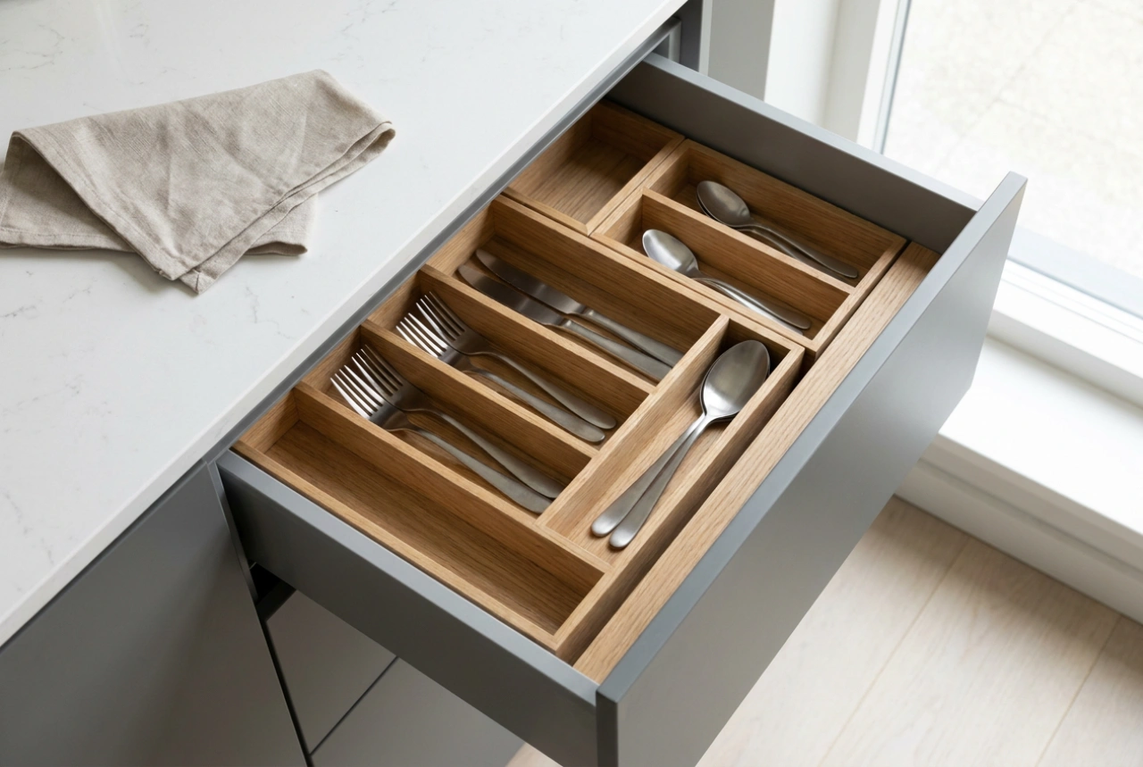 Organizzazione dei cassetti portaposate: tecniche e materiali per un riordino efficiente