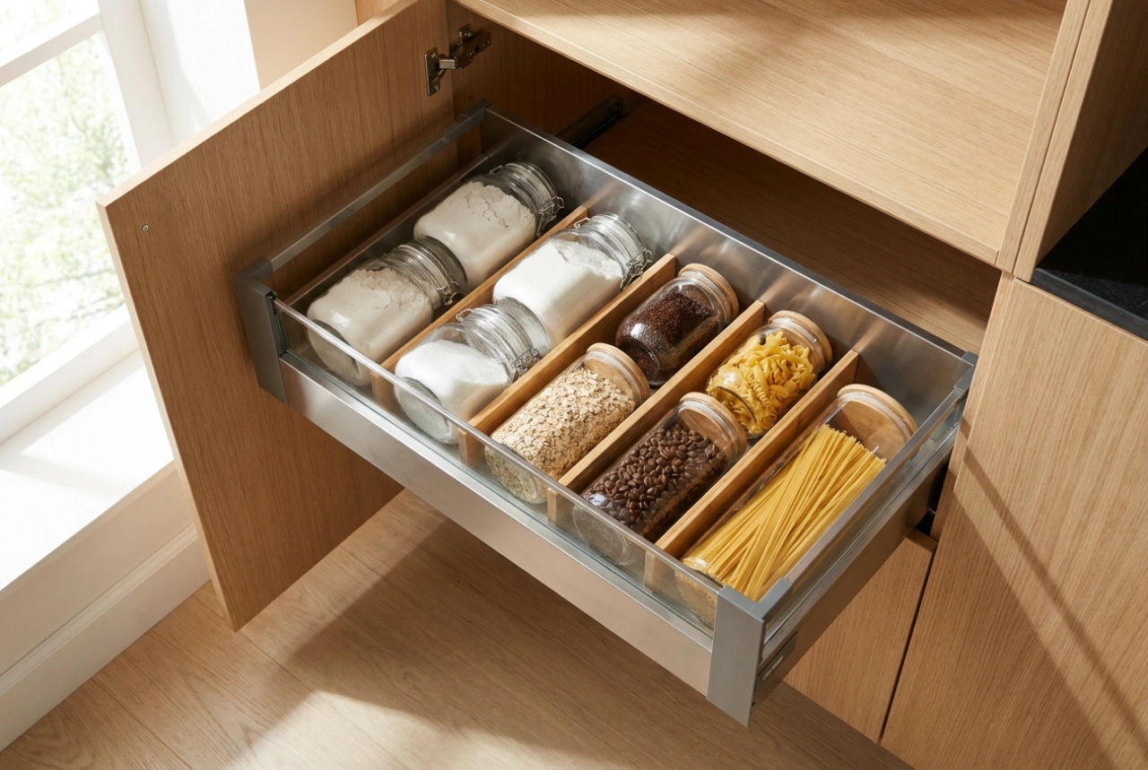 Organizer estraibili per mobili da cucina: ottimizzare lo spazio e l'accesso alle dispense