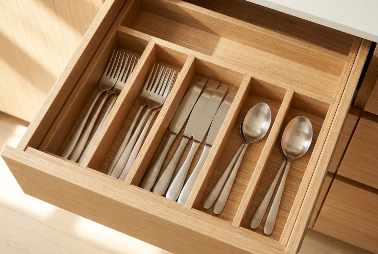 Come scegliere i divisori per il cassetto delle posate in cucina