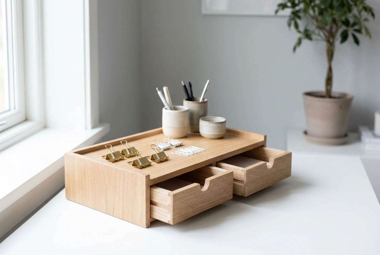 Come utilizzare un organizer da scrivania con cassetti per i piccoli oggetti