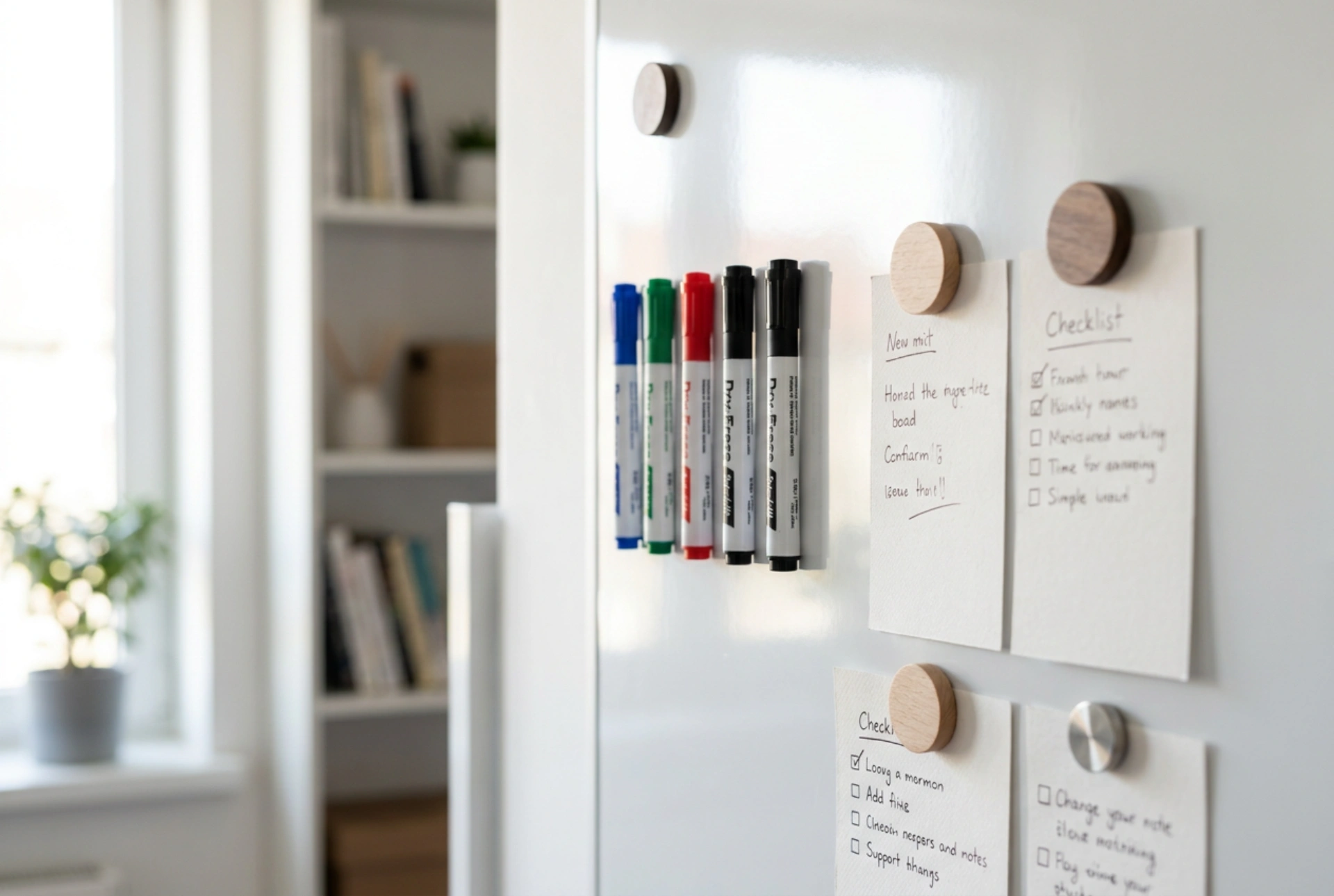 Come organizzare e scrivere appunti leggibili su una lavagna magnetica