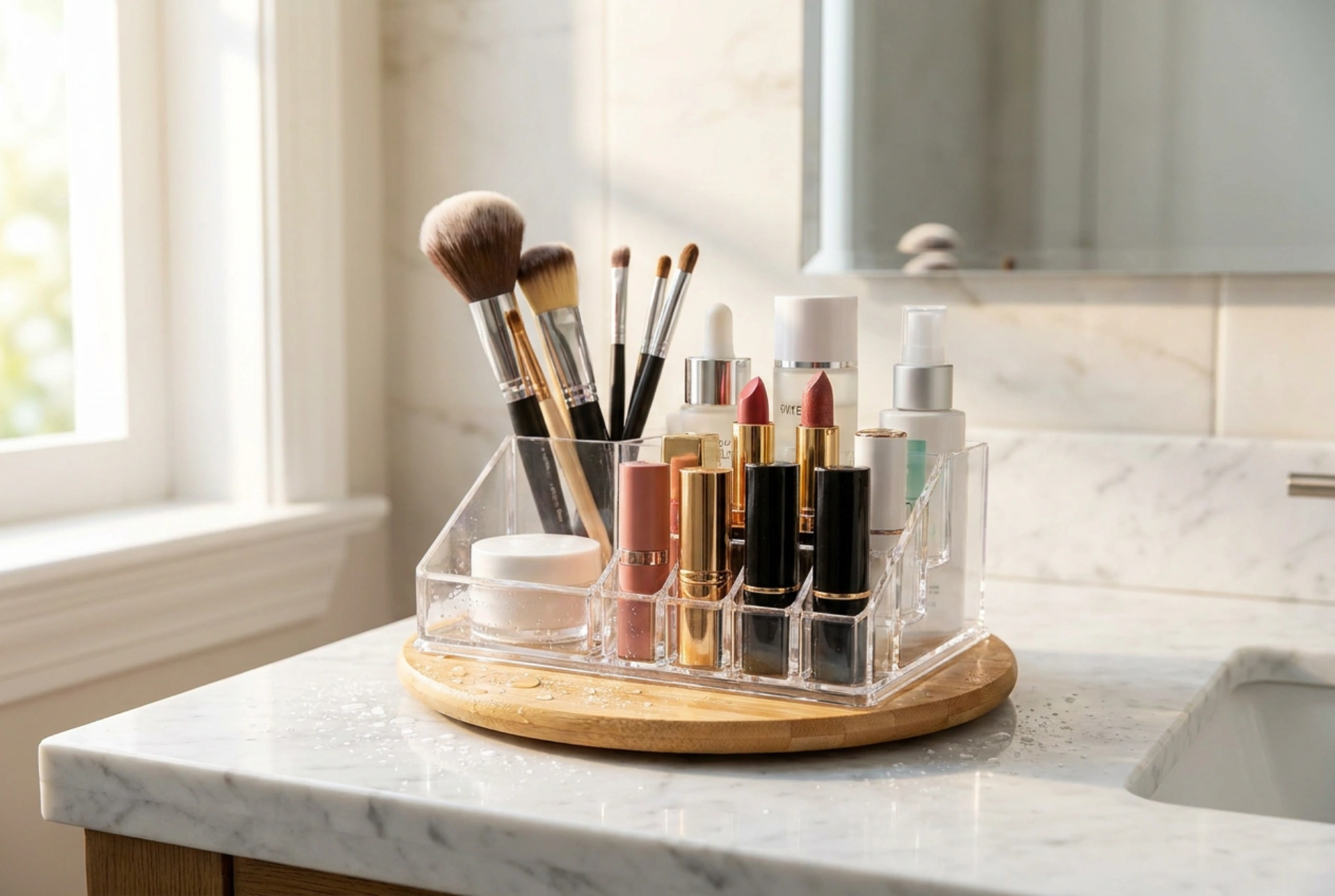 Come proteggere l'organizer per cosmetici dall'umidità in bagno