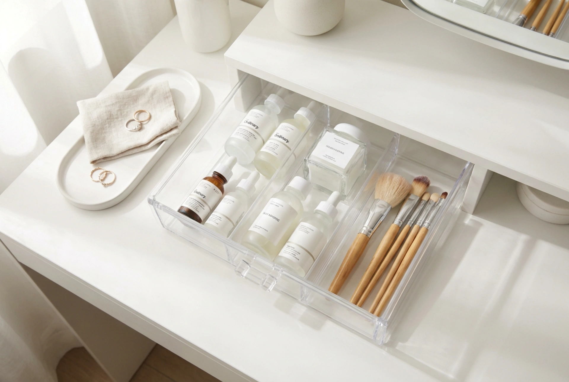 Come organizzare i cosmetici in un organizer a cassetti senza fare disordine