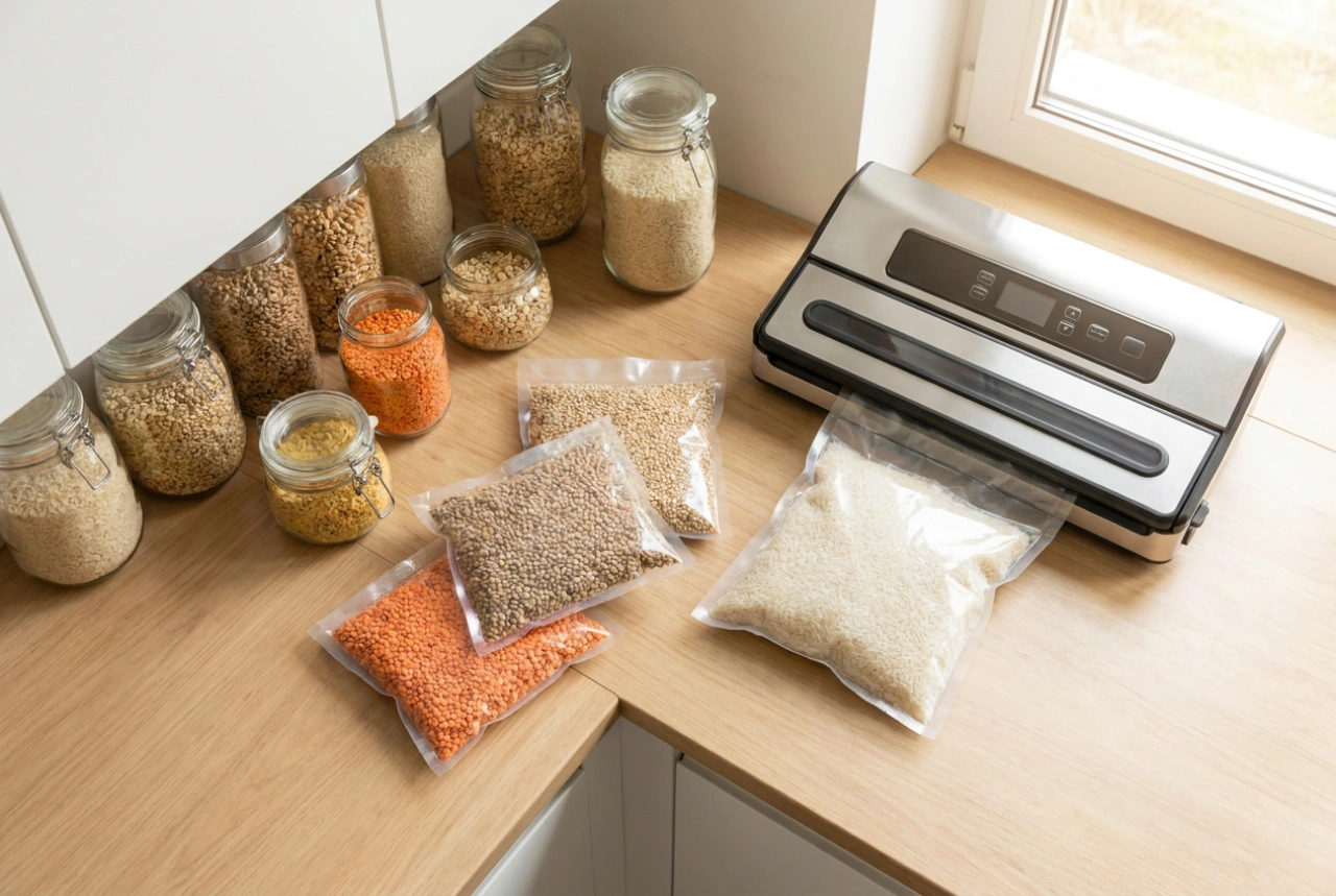 Organizzazione efficiente delle scorte alimentari con il confezionamento sottovuoto