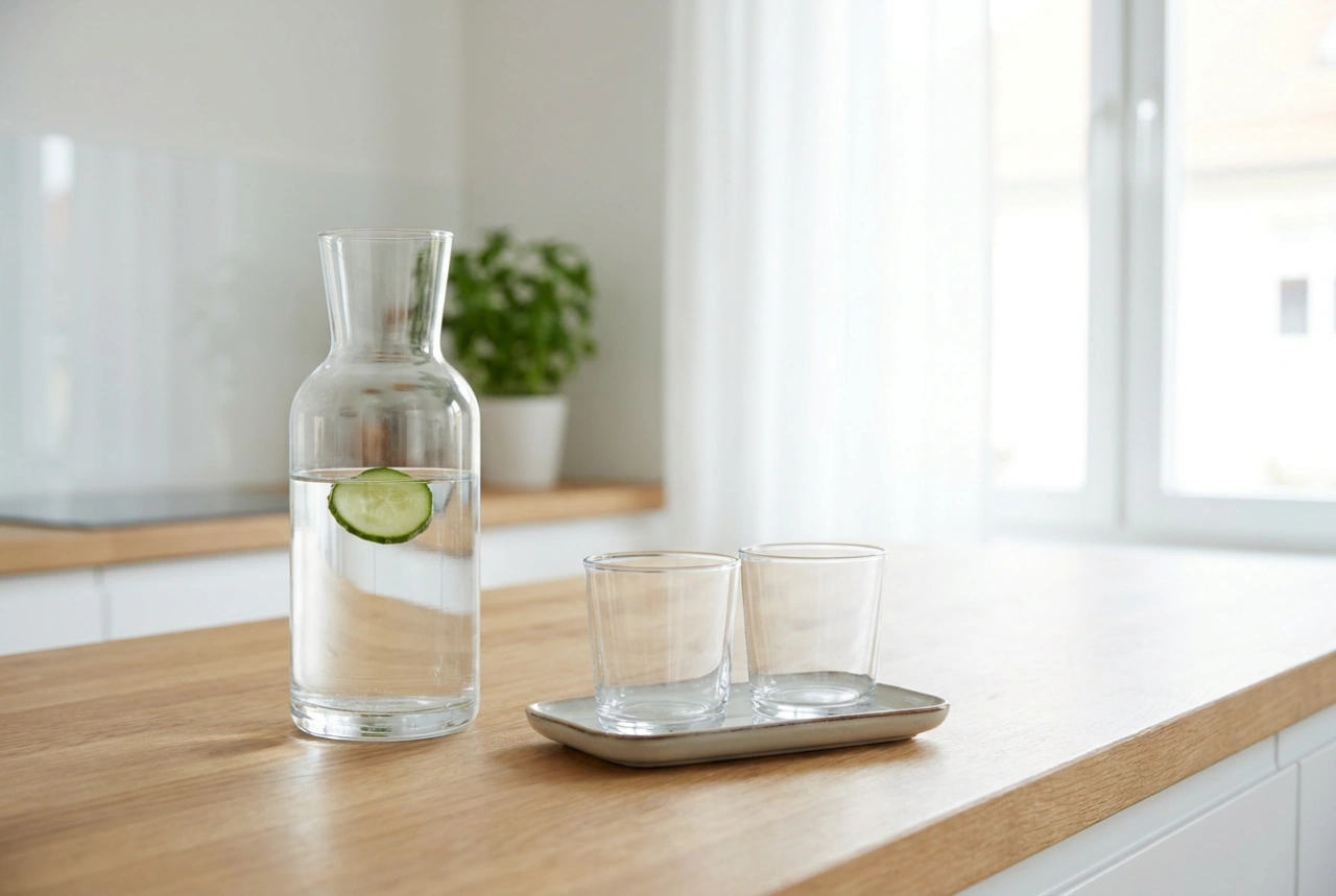 Contenitori in vetro per l'acqua: come organizzare un'area di idratazione funzionale
