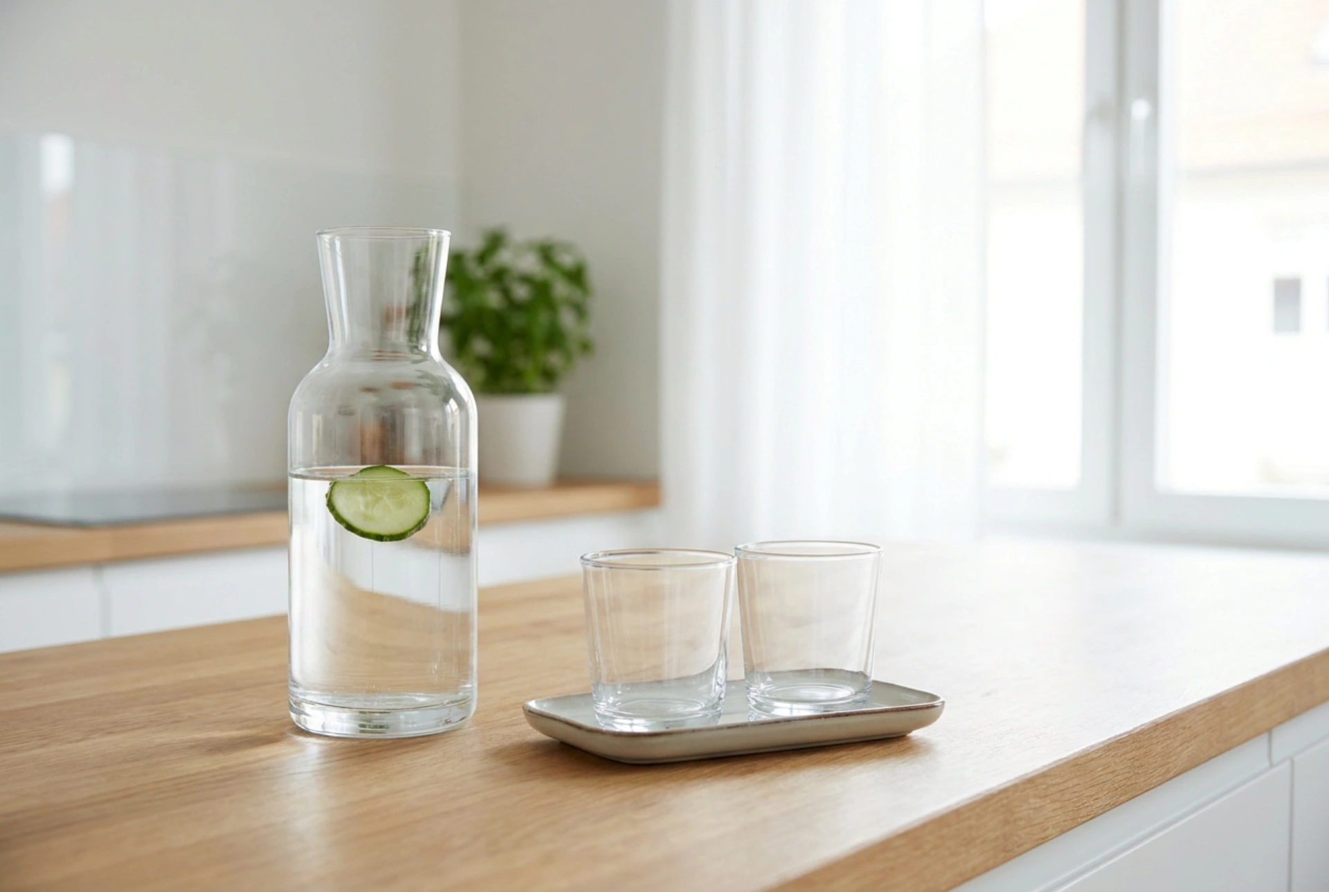 Contenitori in vetro per l'acqua: come organizzare un'area di idratazione funzionale