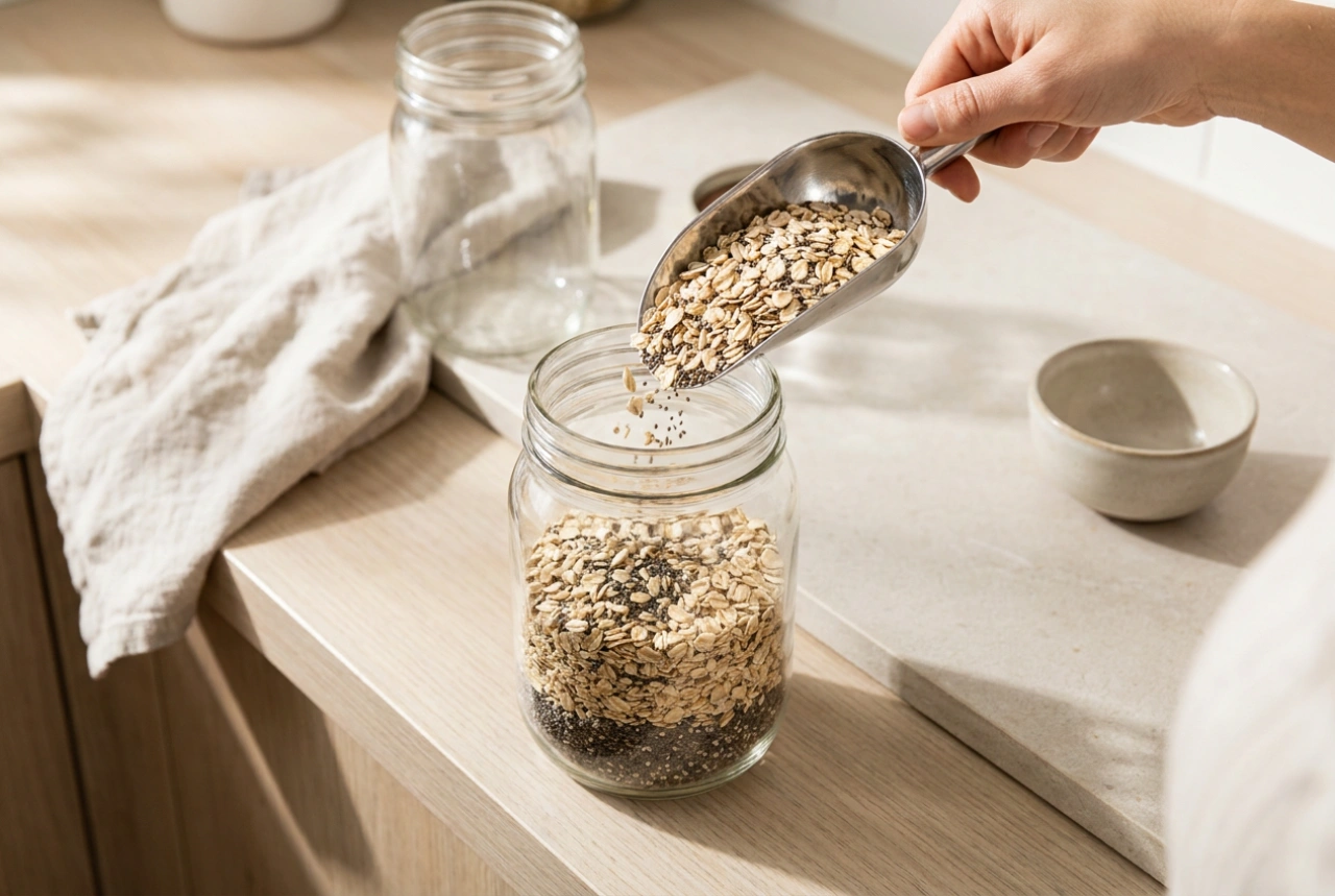 Come preparare il porridge in un barattolo di vetro senza sporcare