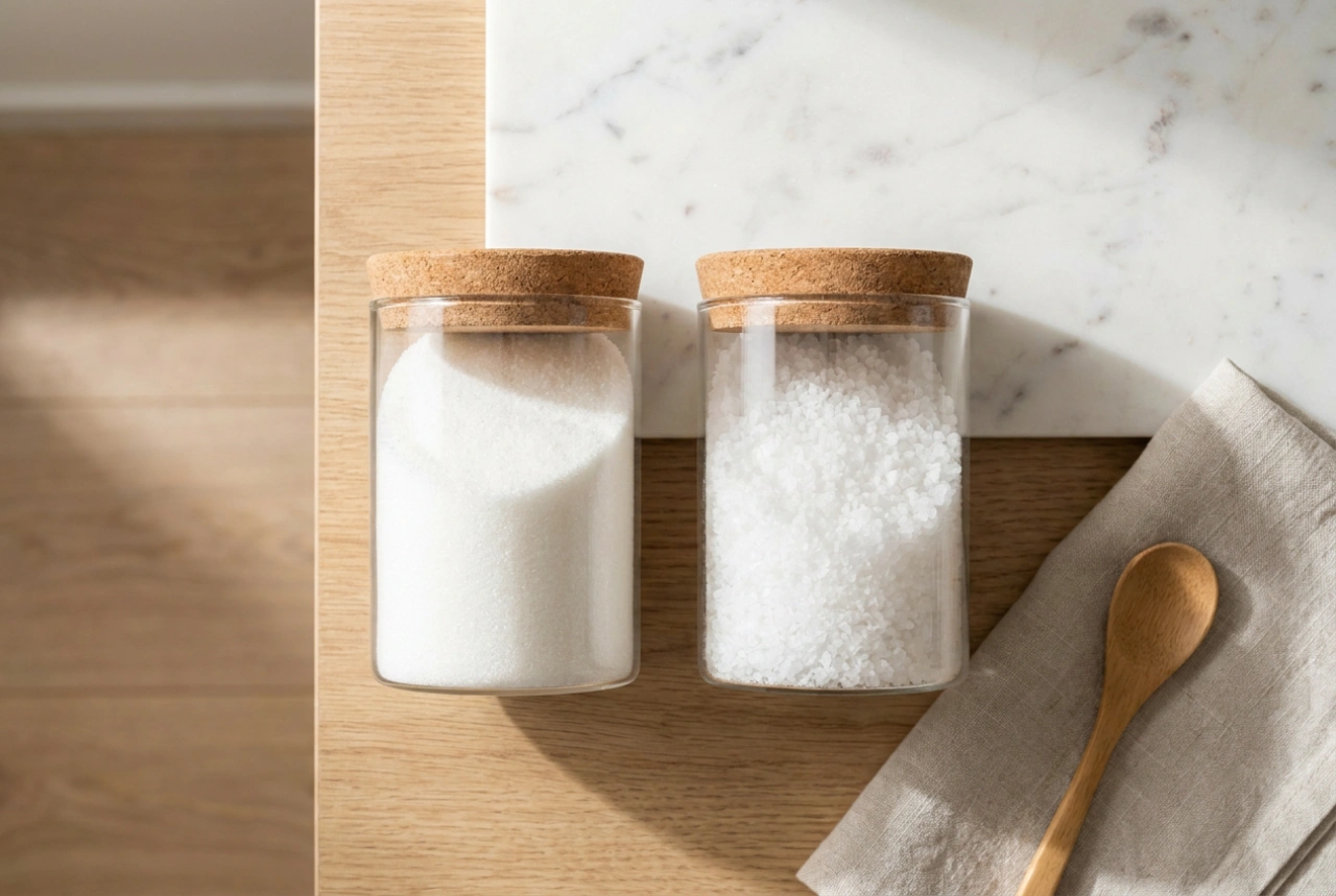 Come organizzare sale e zucchero in contenitori ermetici da cucina