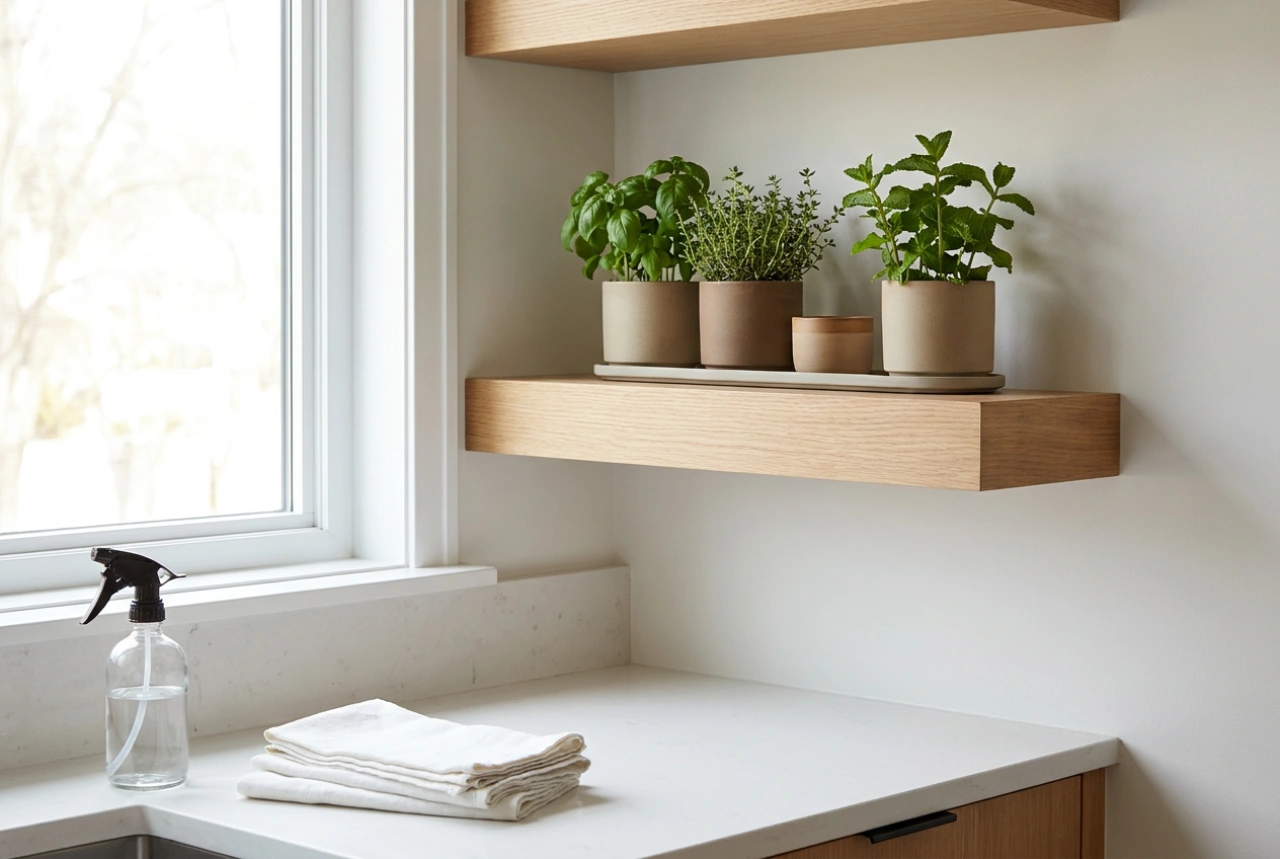 Dove posizionare la mensola per le erbe aromatiche in cucina per cucinare meglio