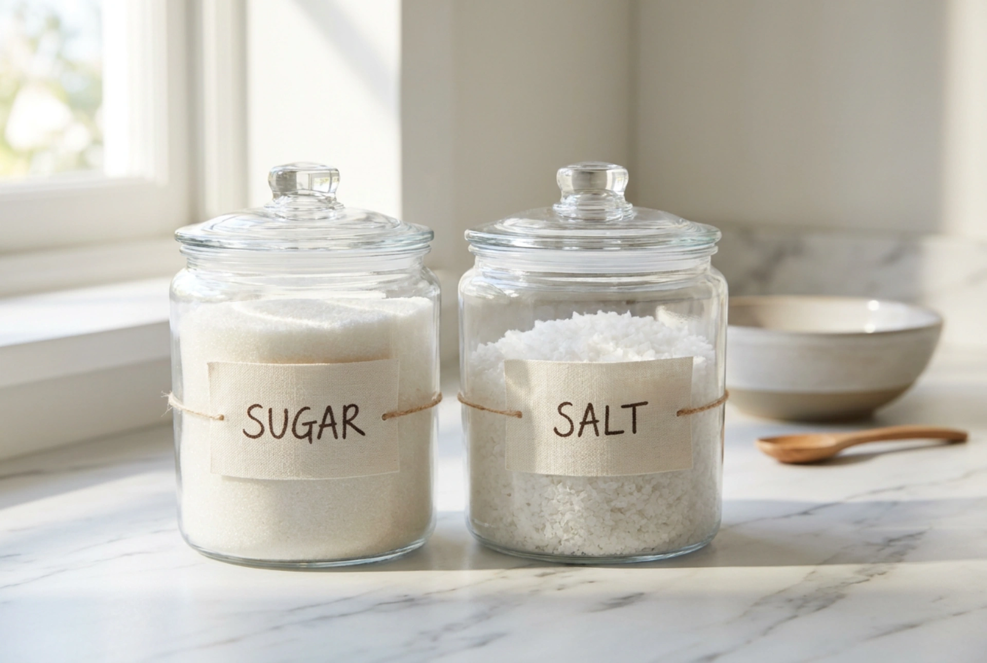 Come etichettare i contenitori di sale e zucchero per non scambiare mai gli ingredienti