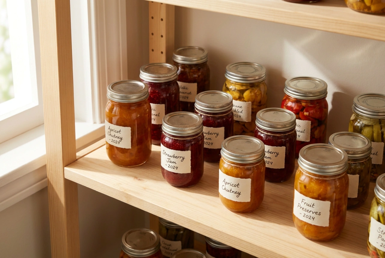Etichette per barattoli da stampare e organizzazione delle conserve domestiche