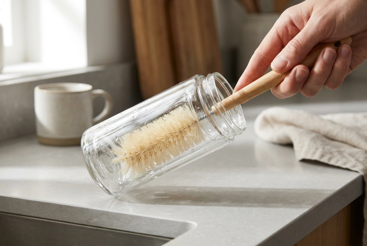 Come lavare in sicurezza un thermos con interno in vetro