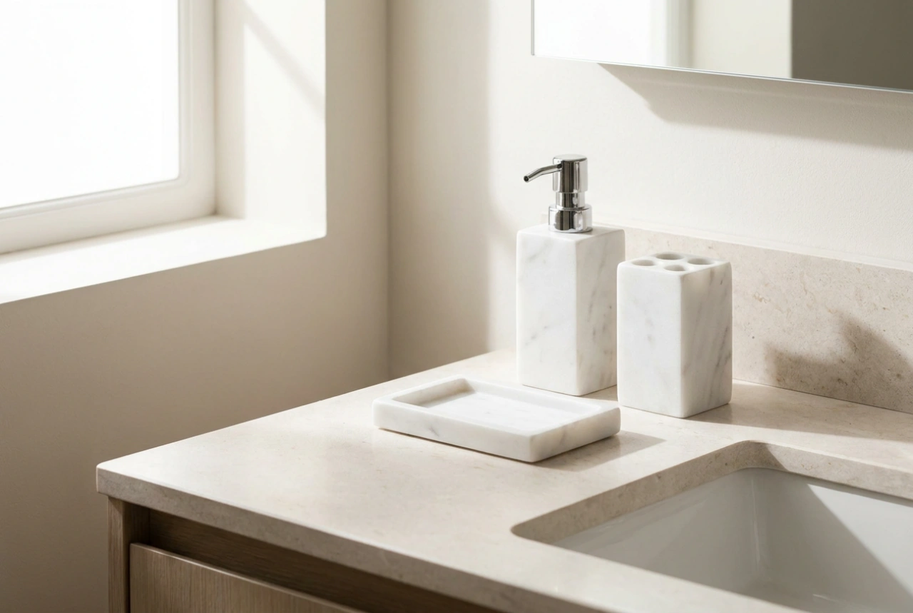 Come pulire lo scopino e il porta scopino in marmo per WC senza lasciare macchie