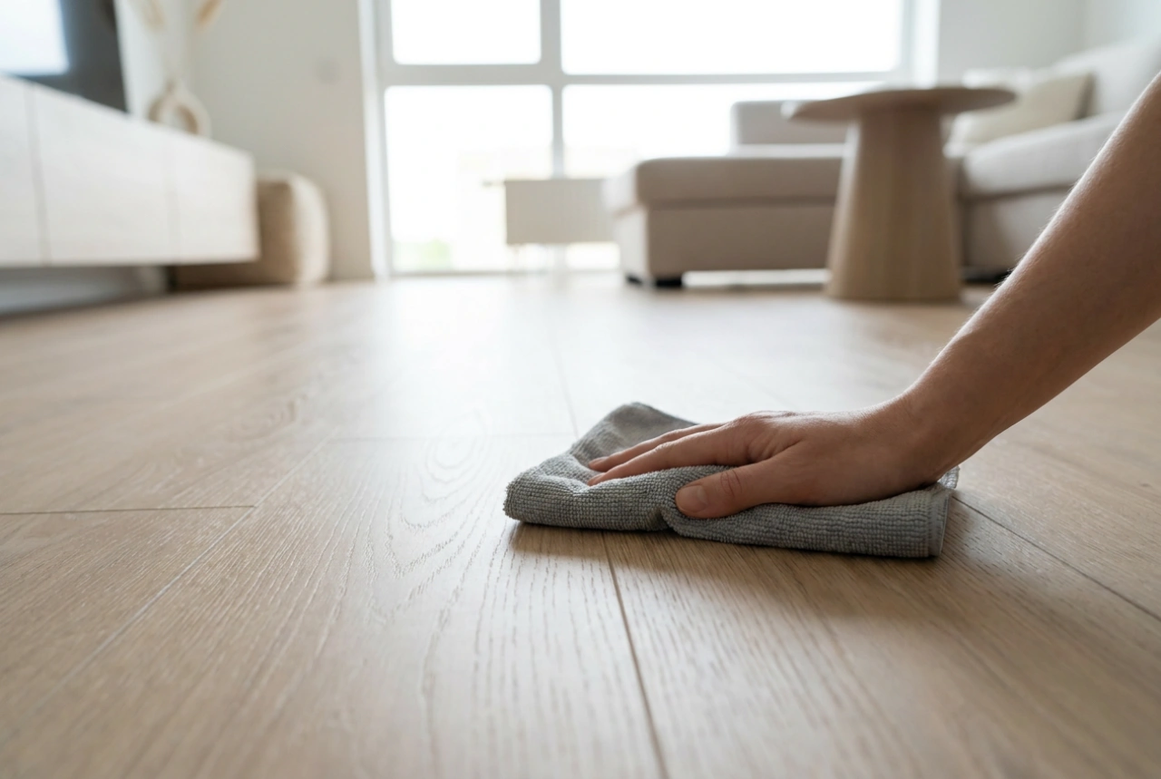 Come pulire il laminato dopo la ristrutturazione senza rigonfiamenti e aloni