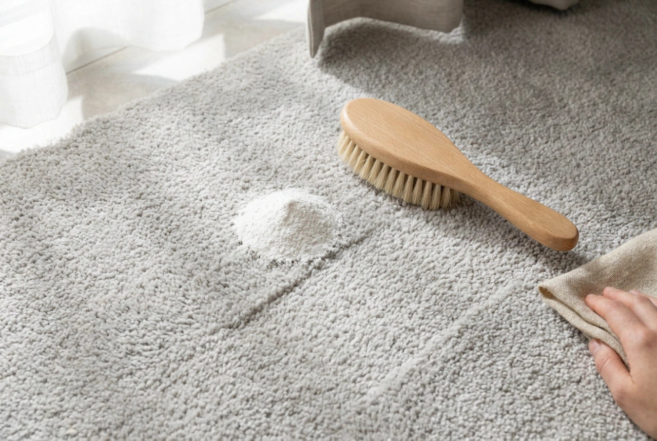 Come pulire i tappeti a secco con la polvere detergente