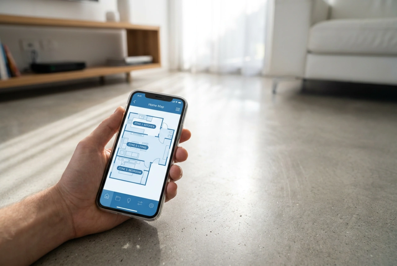 Come impostare il robot aspirapolvere e lavapavimenti per diverse zone