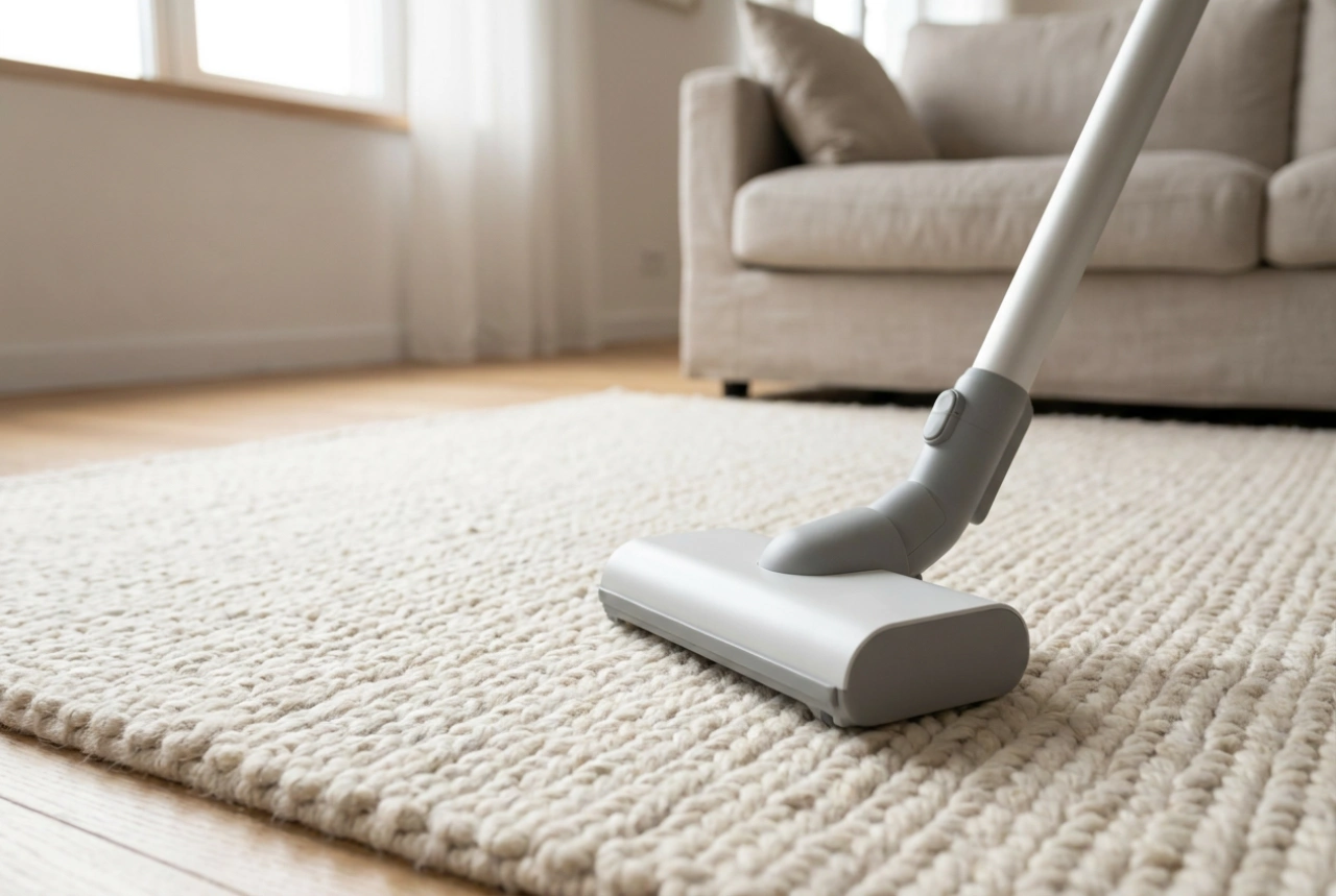 Come rimuovere i peli di animali da tappeti e divani con l'aspirapolvere verticale