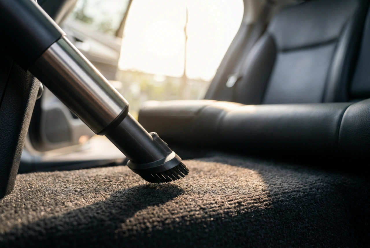 Come aspirare l'auto con un aspirapolvere potente senza disperdere la sabbia