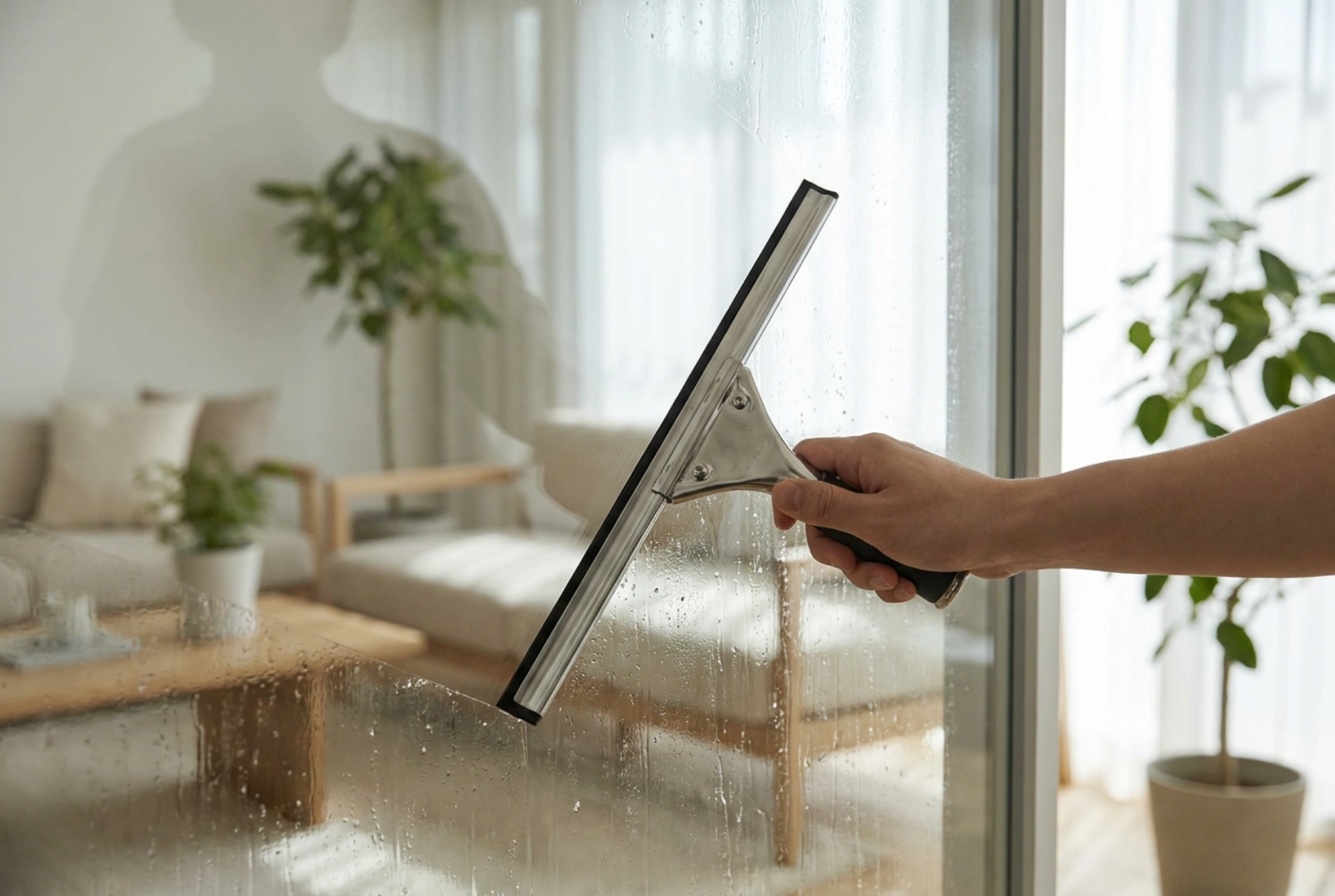 Tergivetro manuale e tecnica semplice per lavare i vetri senza elettrodomestici
