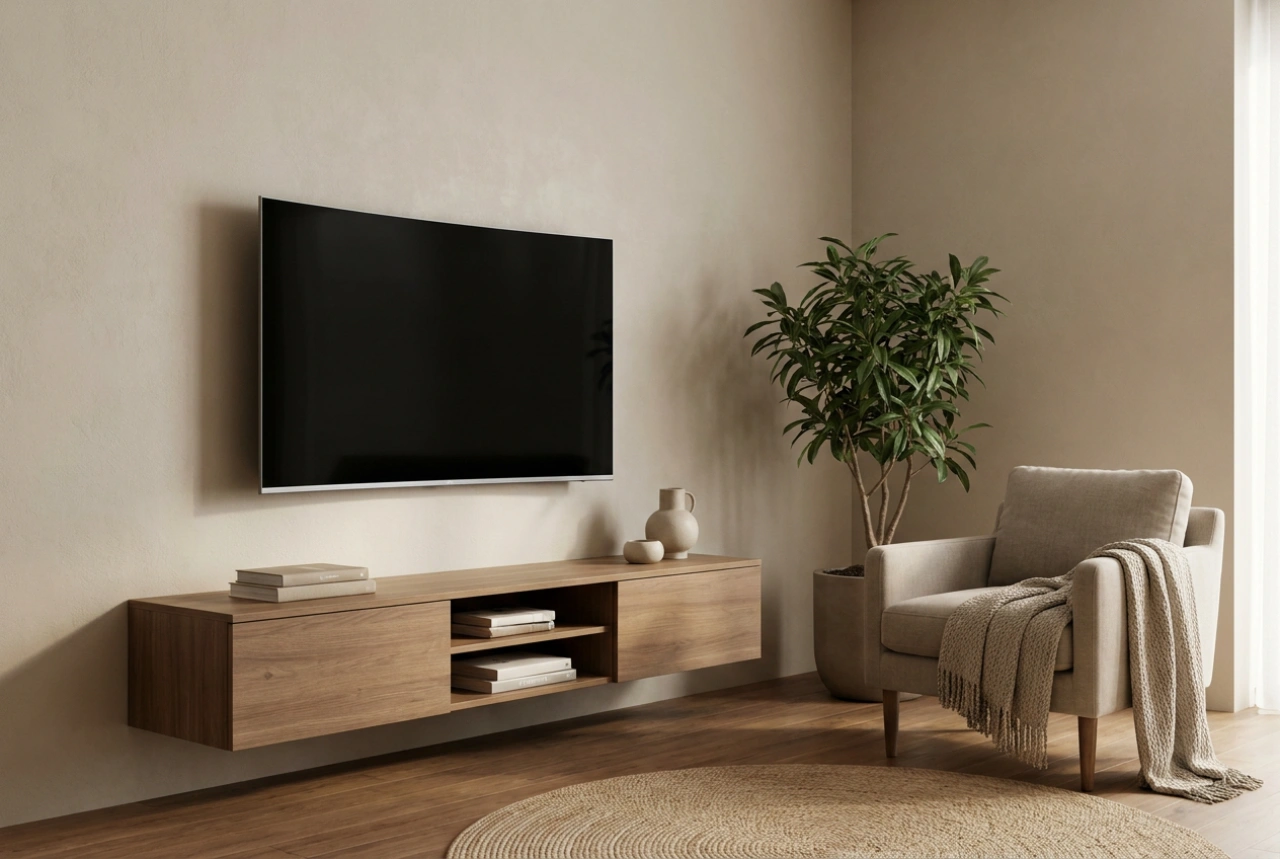 Come posizionare un televisore con schermo curvo nel soggiorno