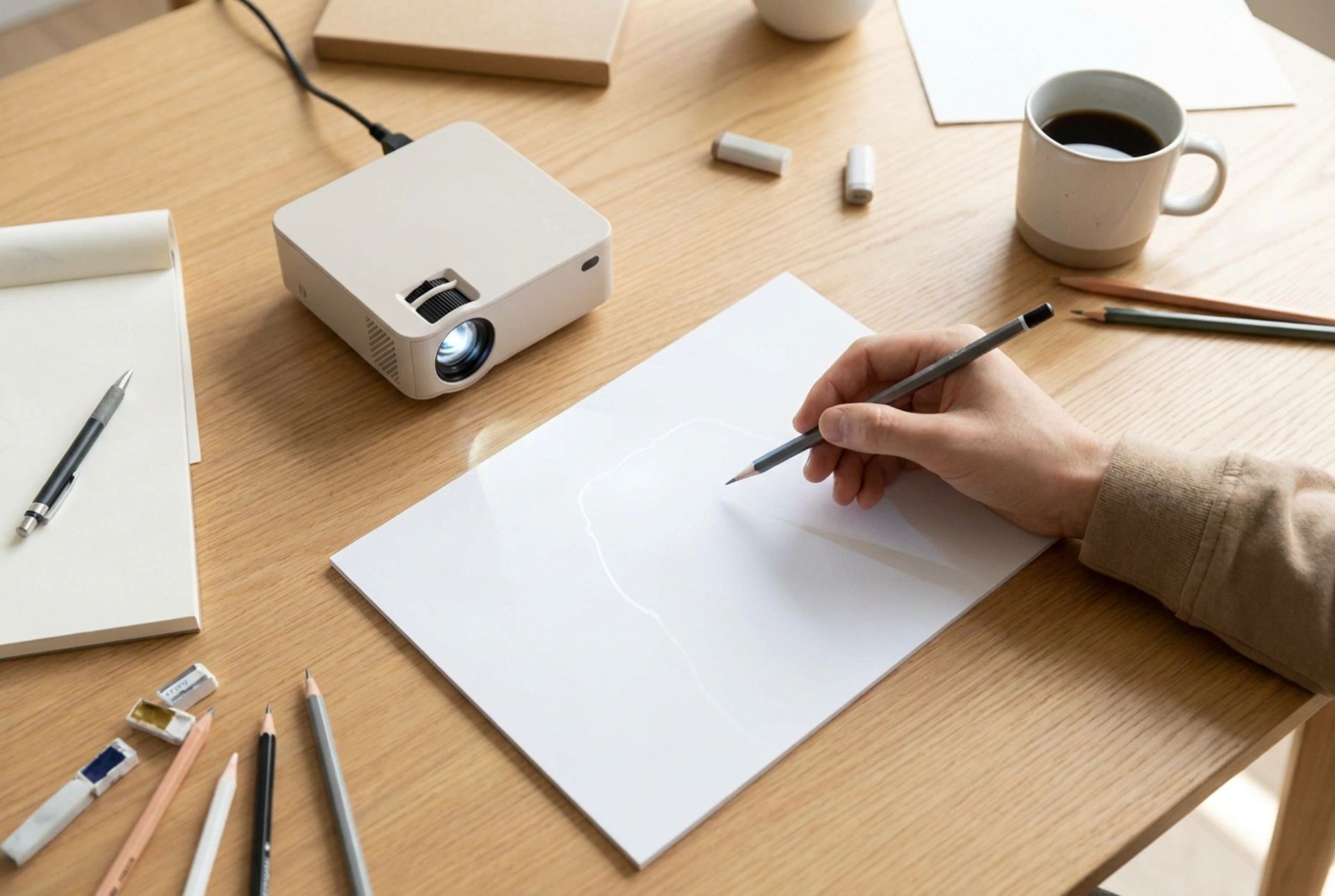 Come utilizzare un proiettore per imparare a disegnare alla scrivania