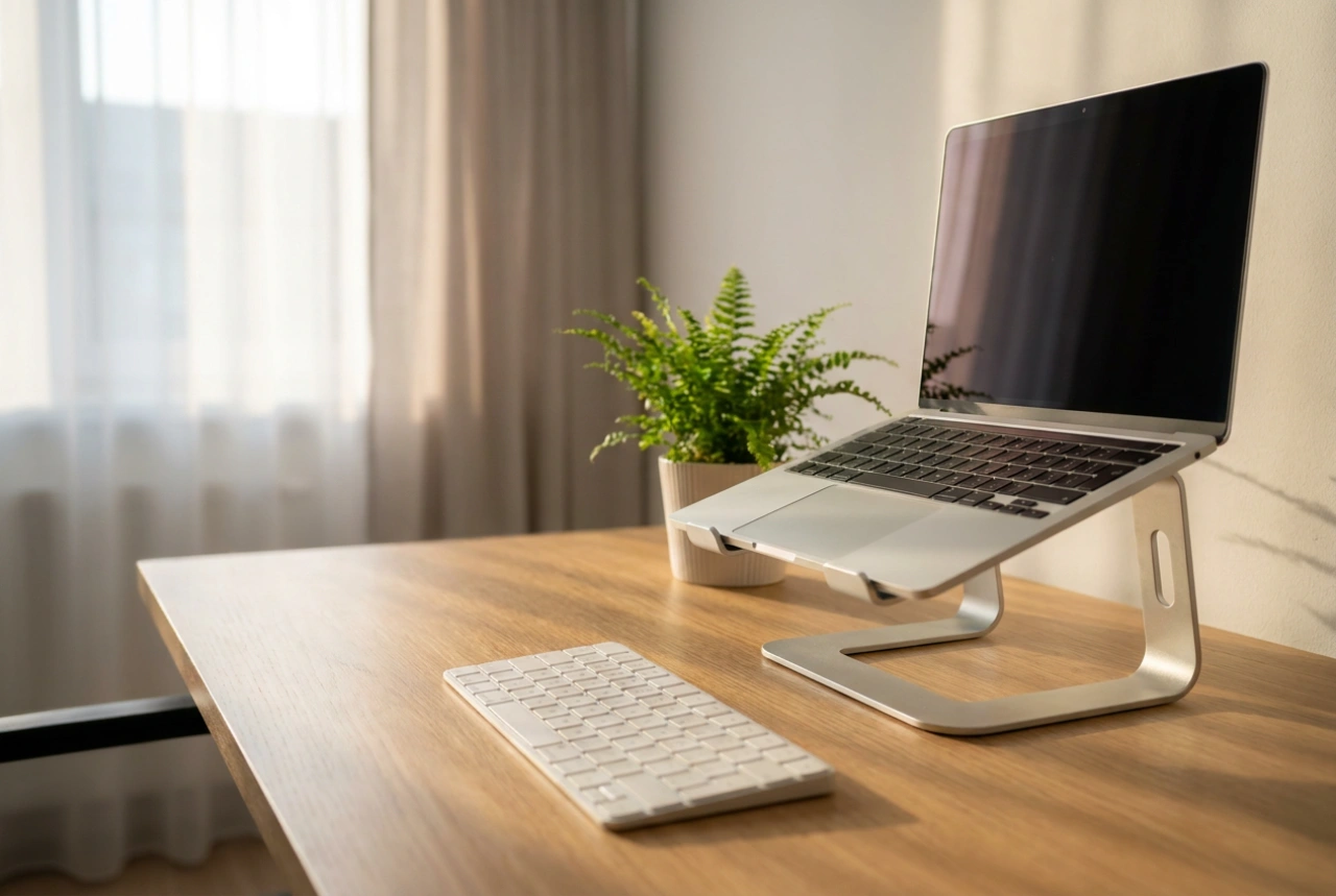 Come posizionare il supporto per laptop sulla scrivania per un lavoro confortevole