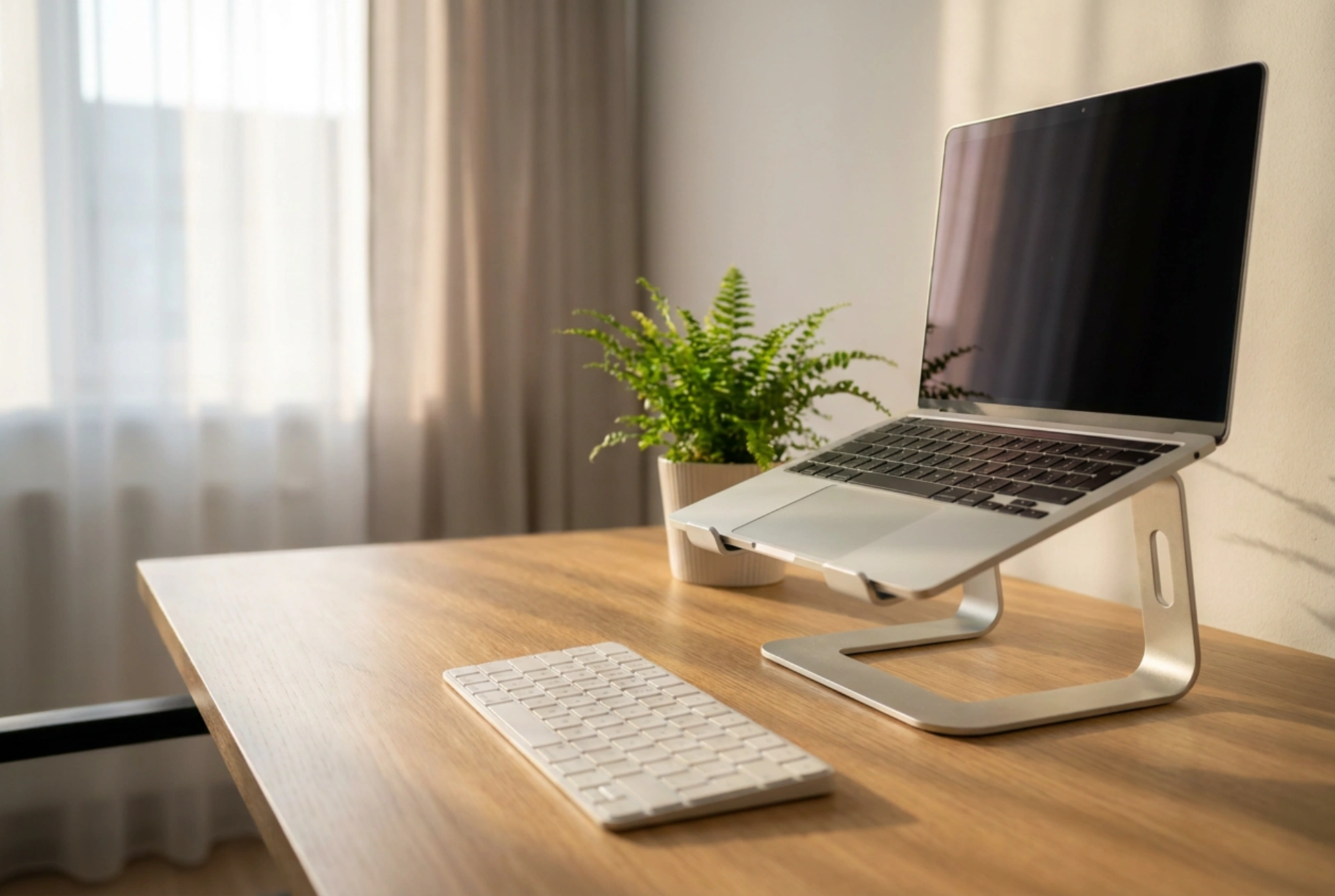 Come posizionare il supporto per laptop sulla scrivania per un lavoro confortevole
