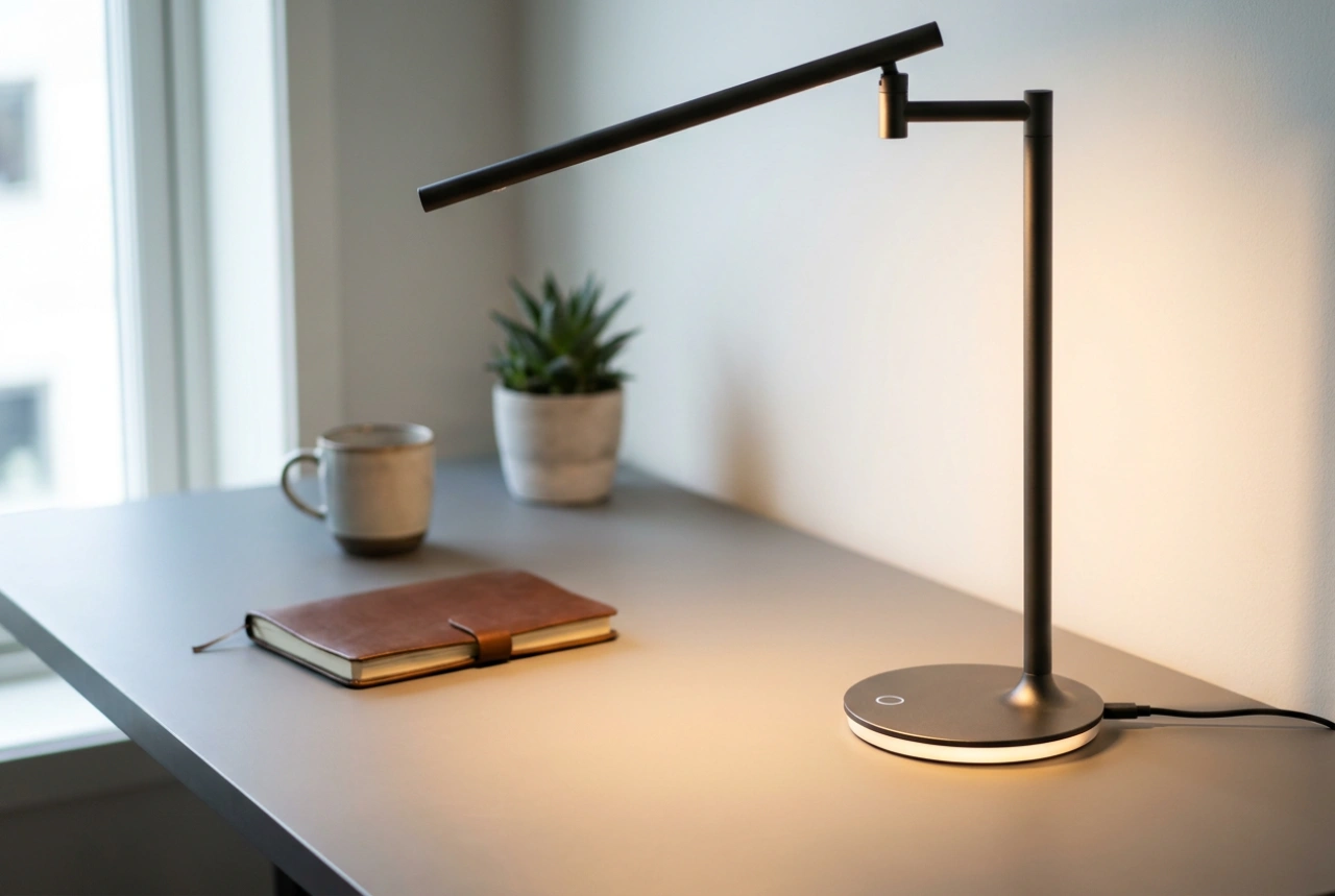 Lampada da scrivania a LED: temperatura colore, regolazione e comfort visivo