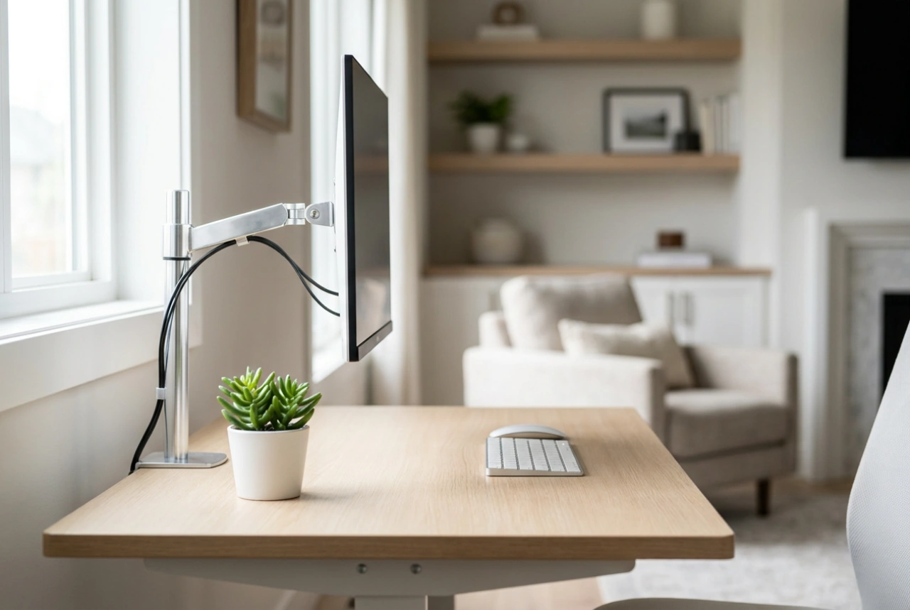 Come posizionare il supporto per monitor da scrivania senza soffrire di cervicale