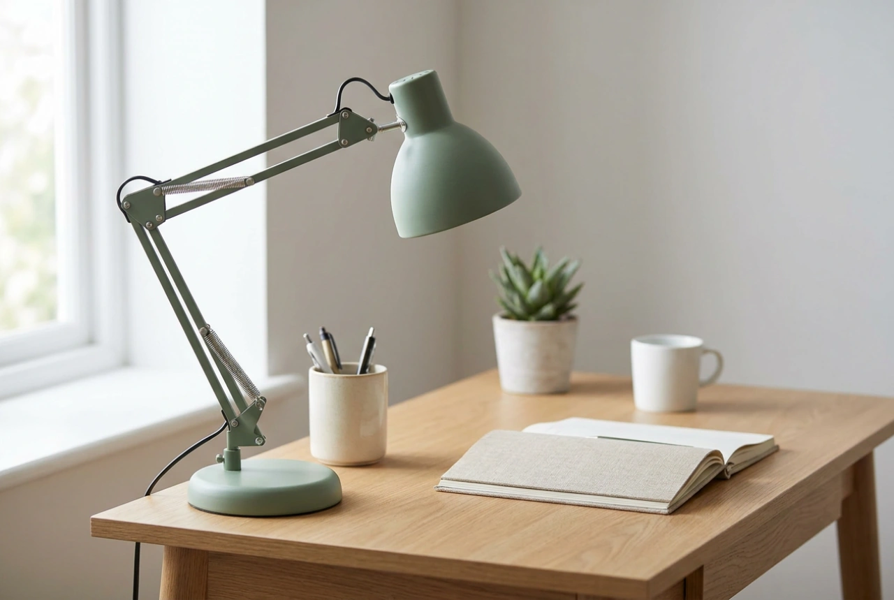 Come abbinare una lampada da scrivania verde alla zona di lavoro
