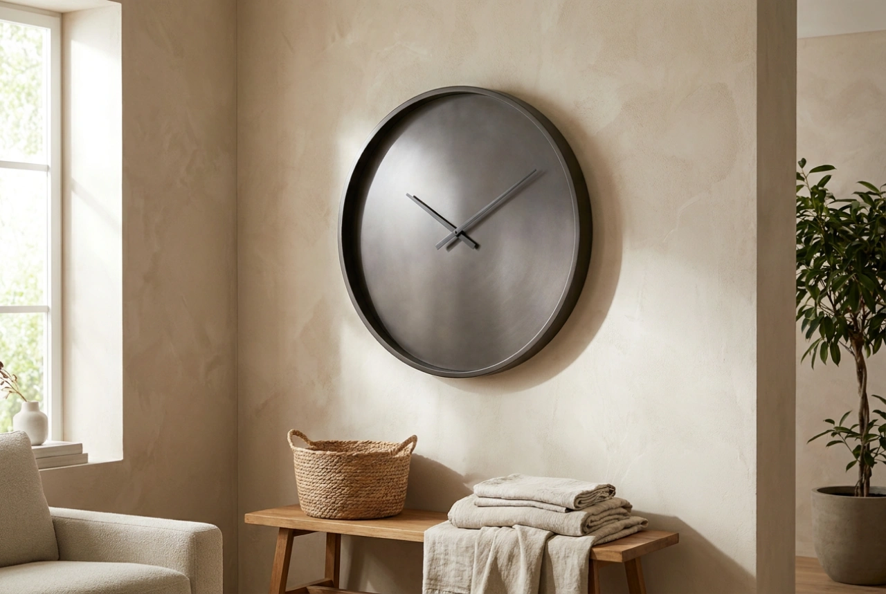 Come scegliere un grande orologio da parete per il soggiorno e una parete vuota