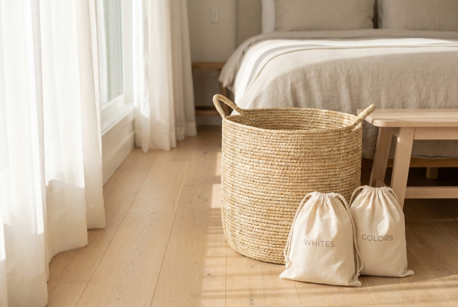 Cesto della biancheria elegante: come unire estetica e organizzazione del bucato