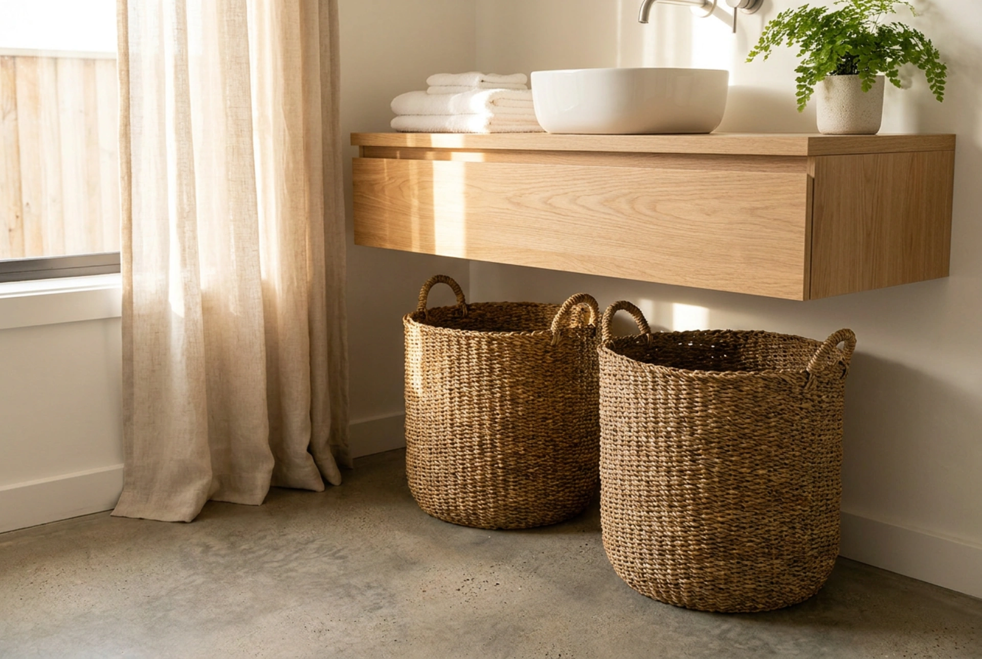 Come organizzare i cesti della biancheria in bagno senza creare caos