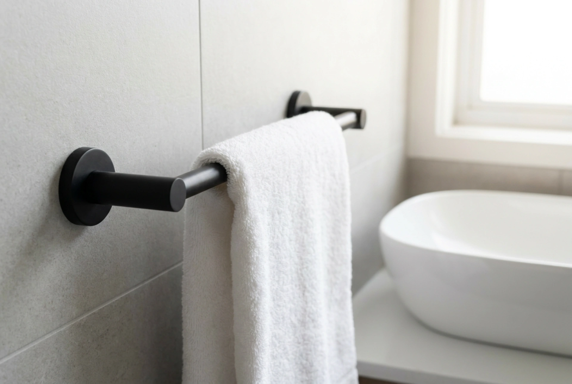 La corretta distanza del portasciugamani dal lavabo per la massima igiene