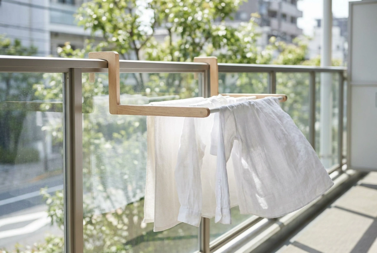 Come asciugare il bucato sulla ringhiera del balcone in modo sicuro