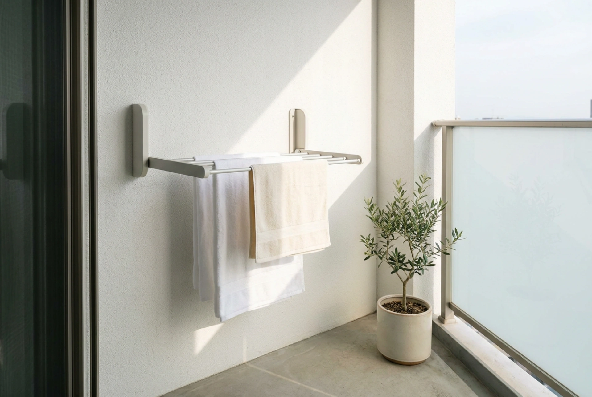 Come disporre i fili per stendere sul balcone senza creare disordine