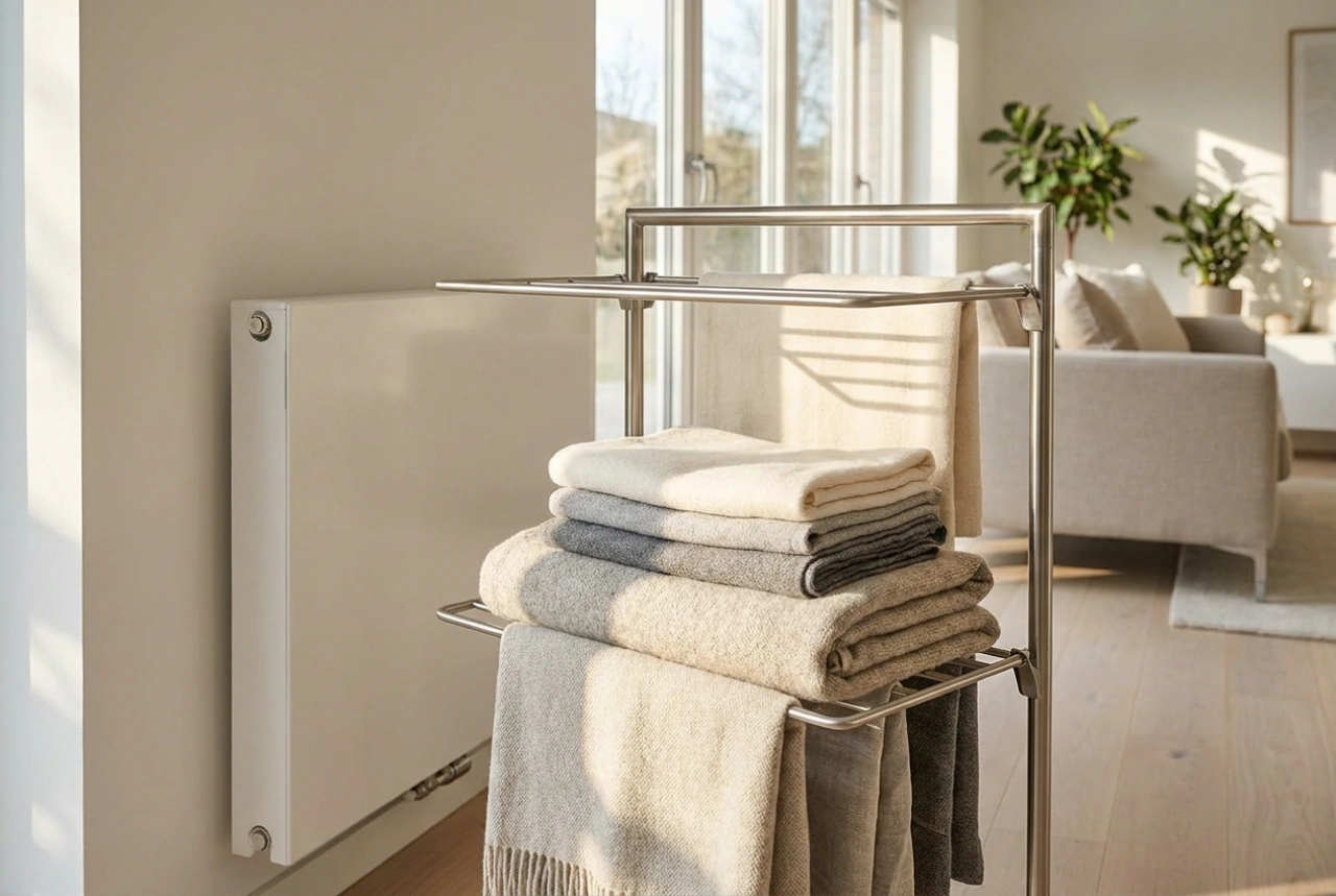 Stendibiancheria da termosifone e asciugatura sicura in inverno