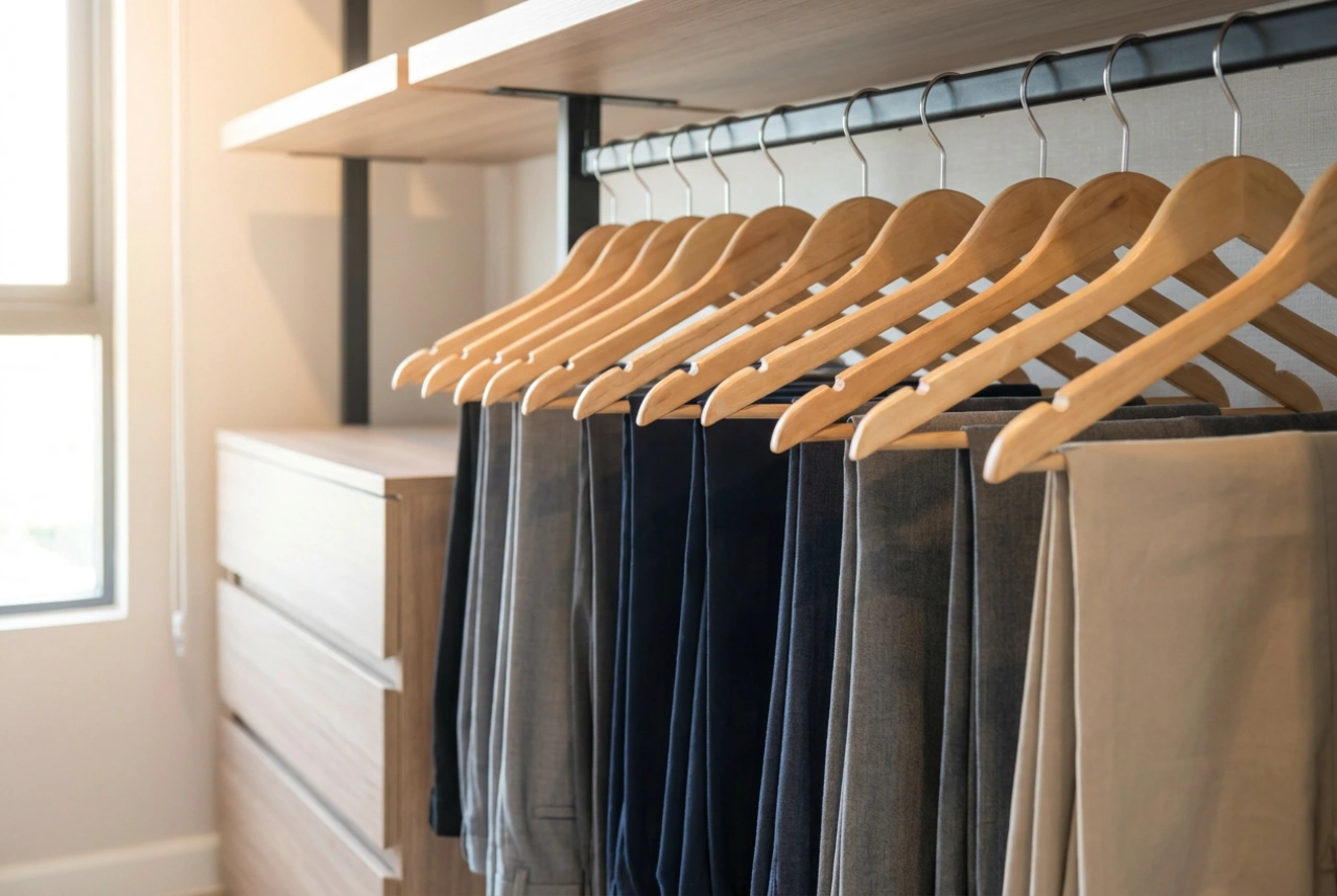 Come usare le grucce per pantaloni per risparmiare spazio nell'armadio