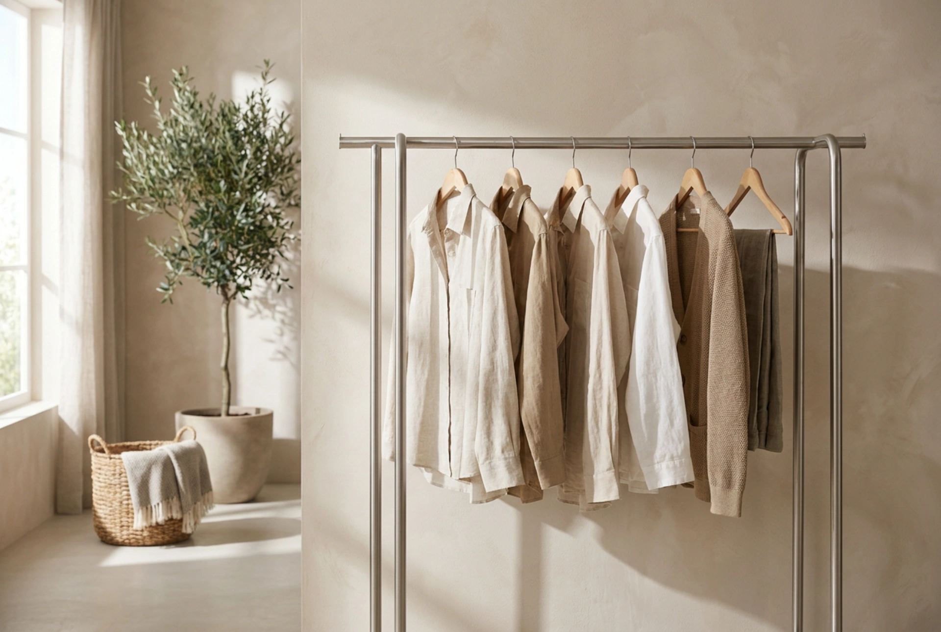 Come organizzare i vestiti sullo stand in camera da letto senza creare disordine