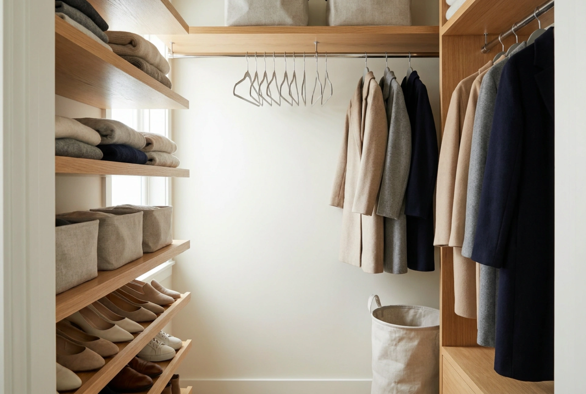 Come organizzare l'armadio a muro nell'ingresso per scarpe e cappotti