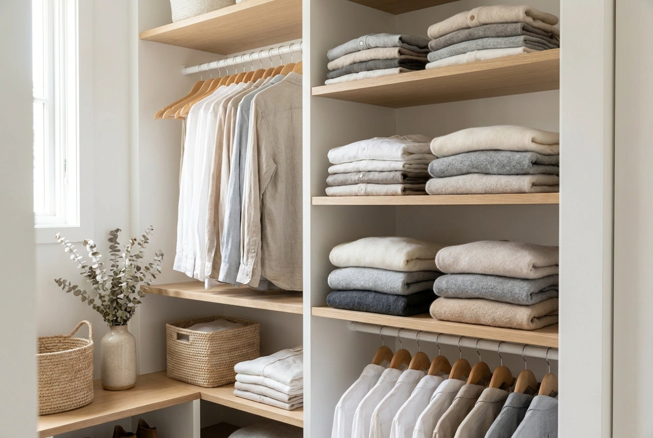 Come organizzare un guardaroba in stile inglese senza perdere leggerezza