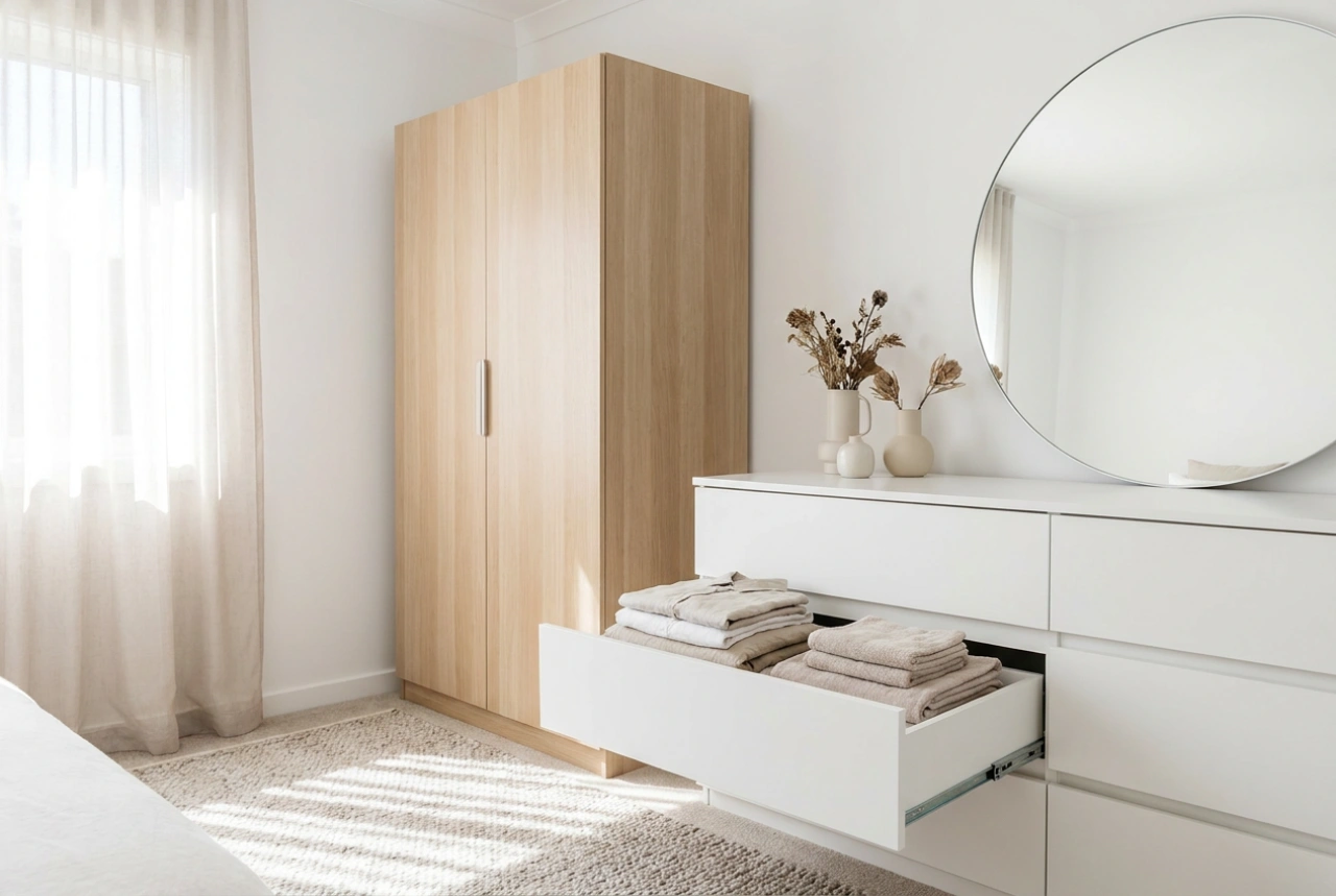 Come disporre armadio e cassettiera in camera da letto per facilitare l'ordine