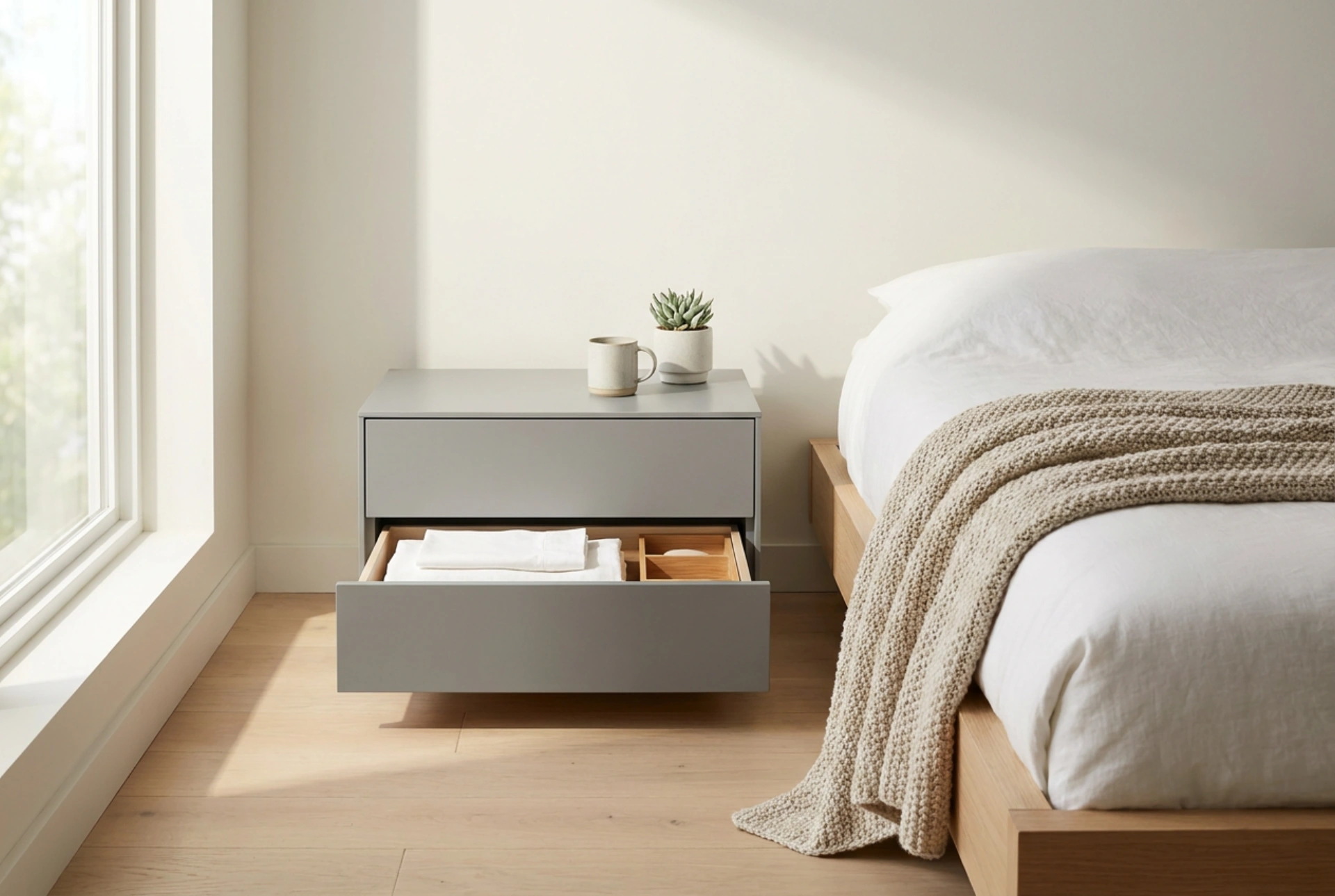 Come scegliere i mobili grigi per la camera da letto per favorire l'ordine quotidiano