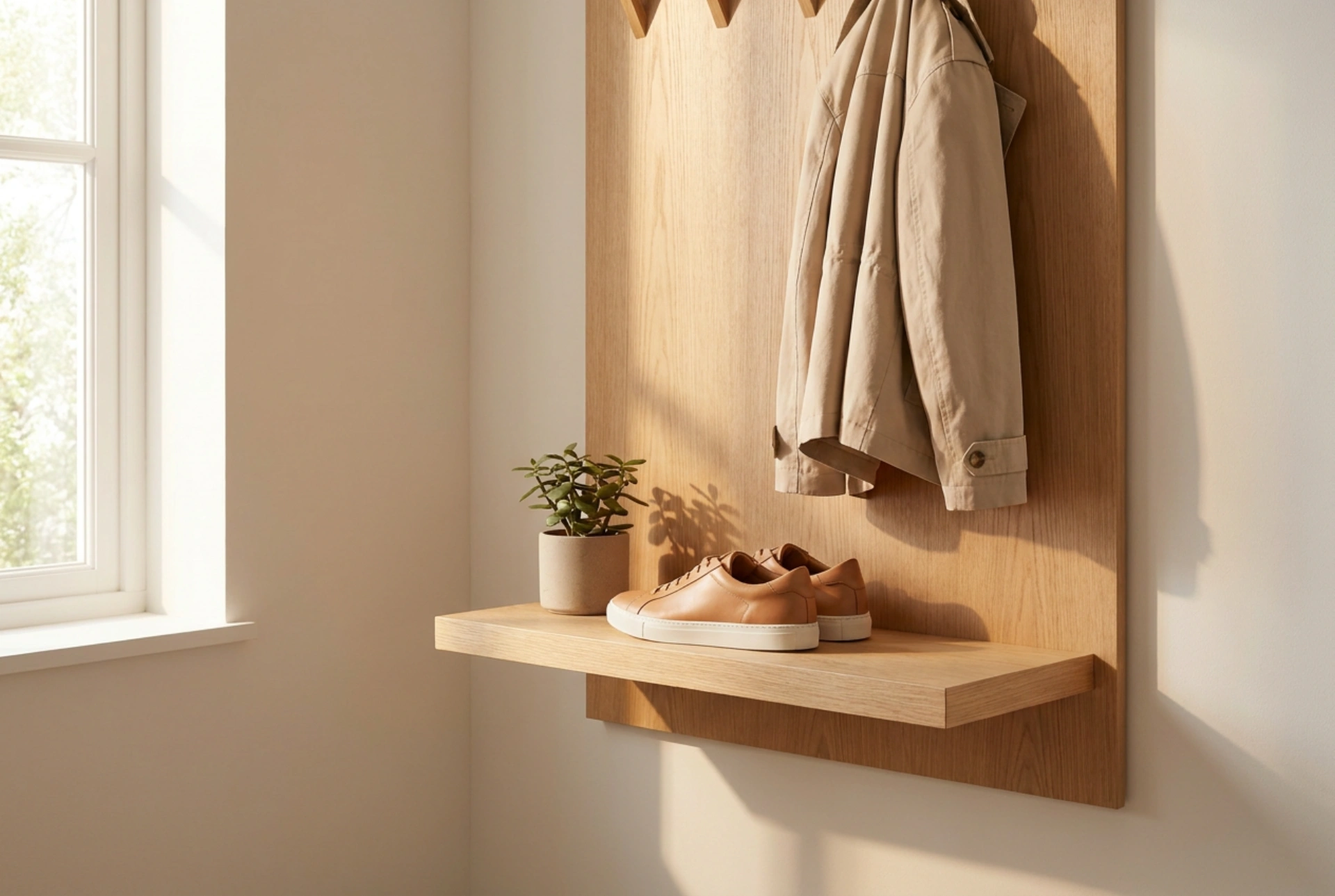 Appendiabiti con ripiano per scarpe: una soluzione semplice contro il disordine