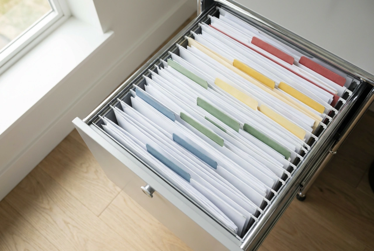 Come organizzare i documenti in un classificatore metallico