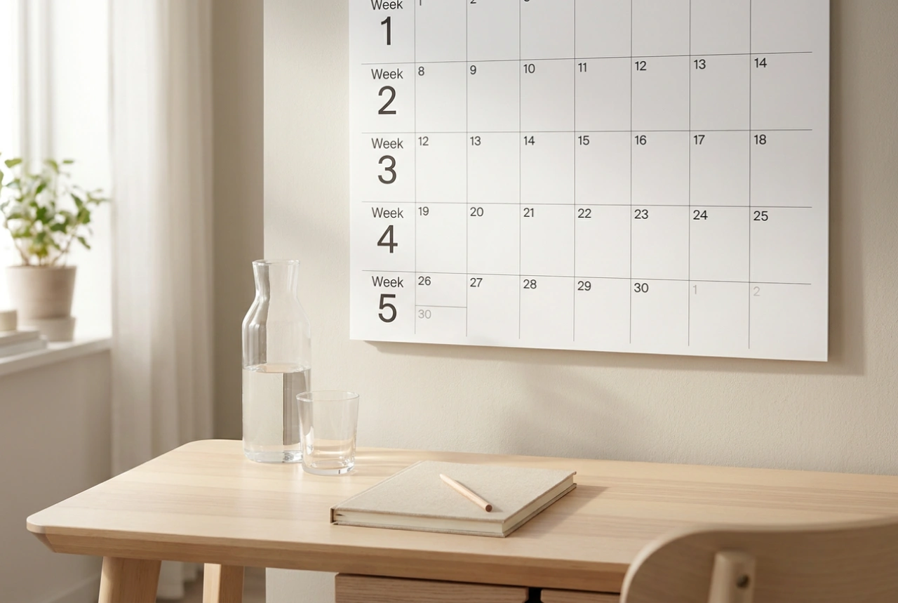 Perché un calendario con i numeri delle settimane semplifica la pianificazione domestica